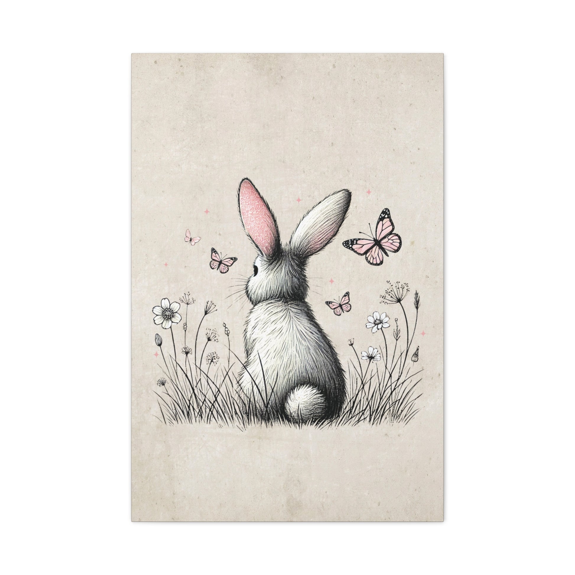 Bunny Playground Canvas Wall Art Vertical - Canvasses