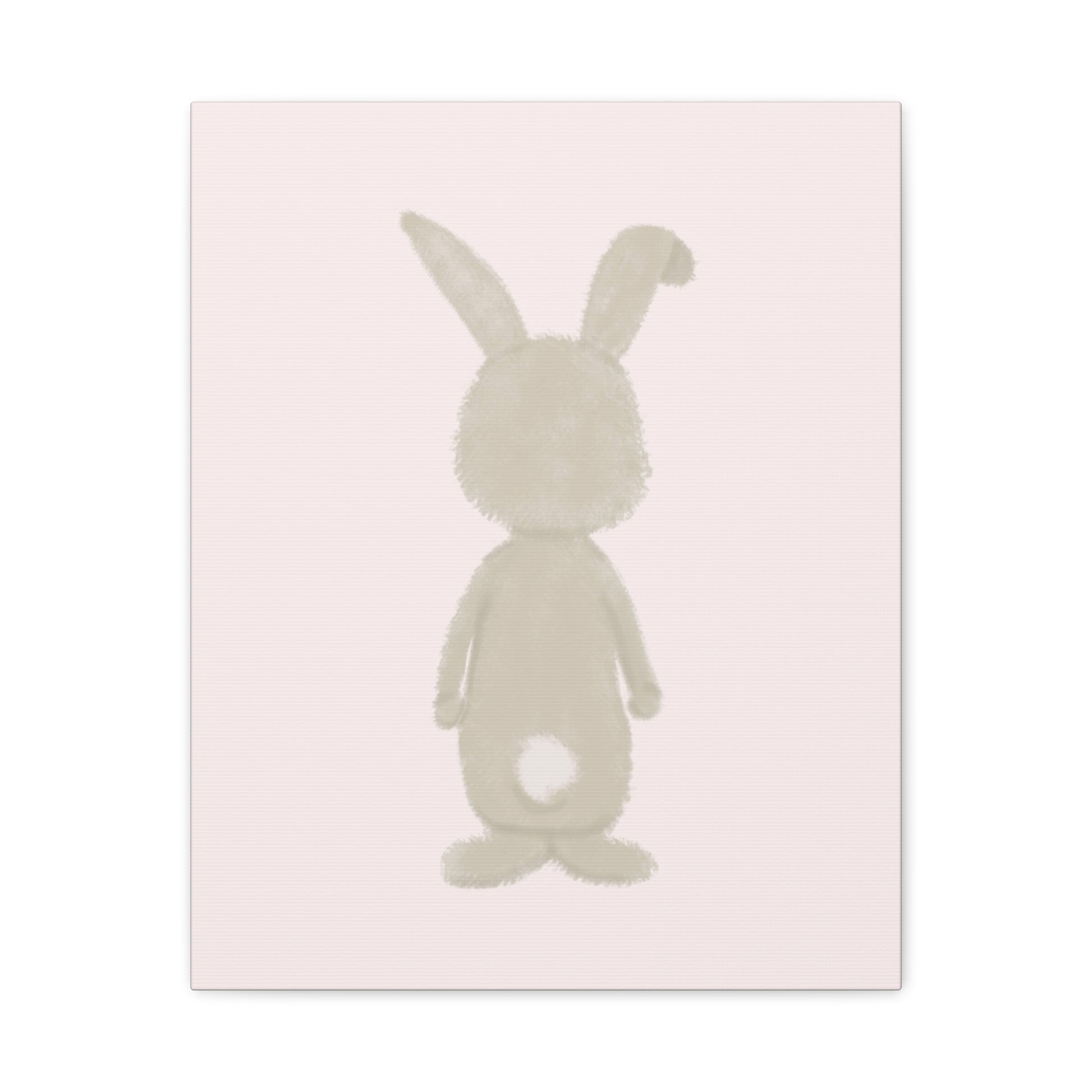 Pink Bunny Back Canvas Wall Art Vertical - Canvasses