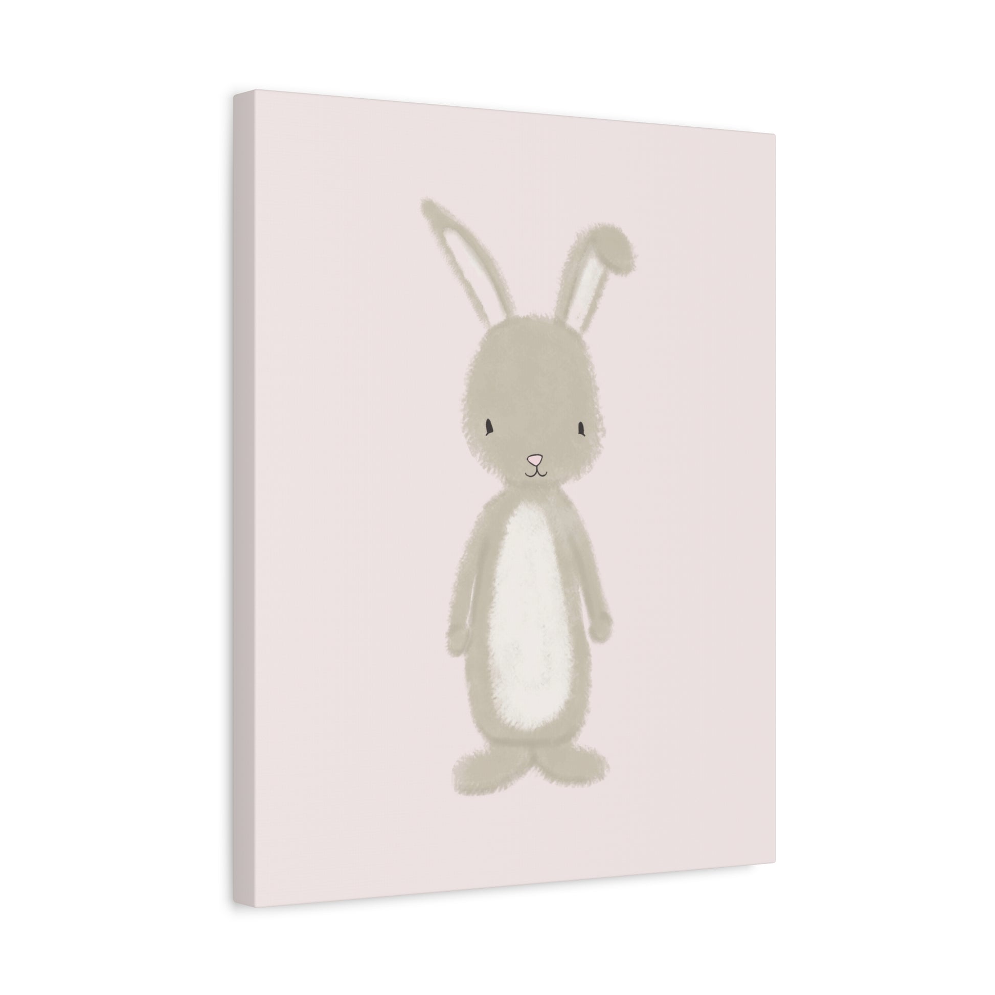 Pink Bunny Canvas Wall Art Vertical - Canvasses