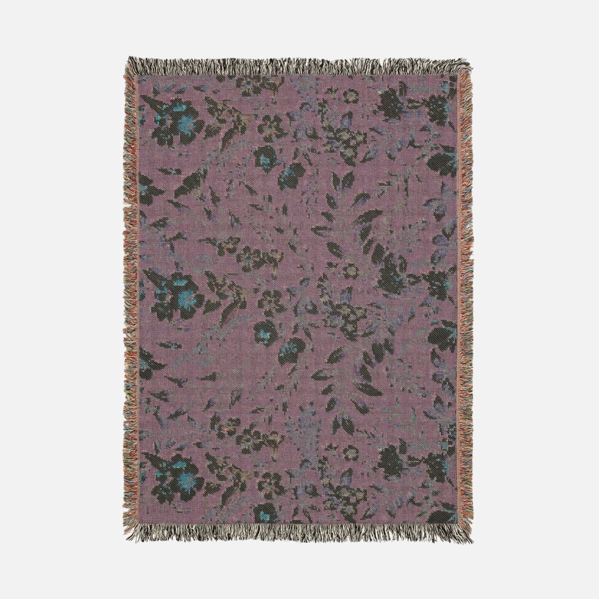 Folklore Floral 100% Cotton Woven Blanket - Canvasses