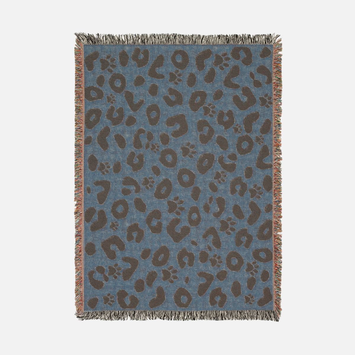 Leopard Cat Paws 100% Cotton Woven Blanket - Canvasses