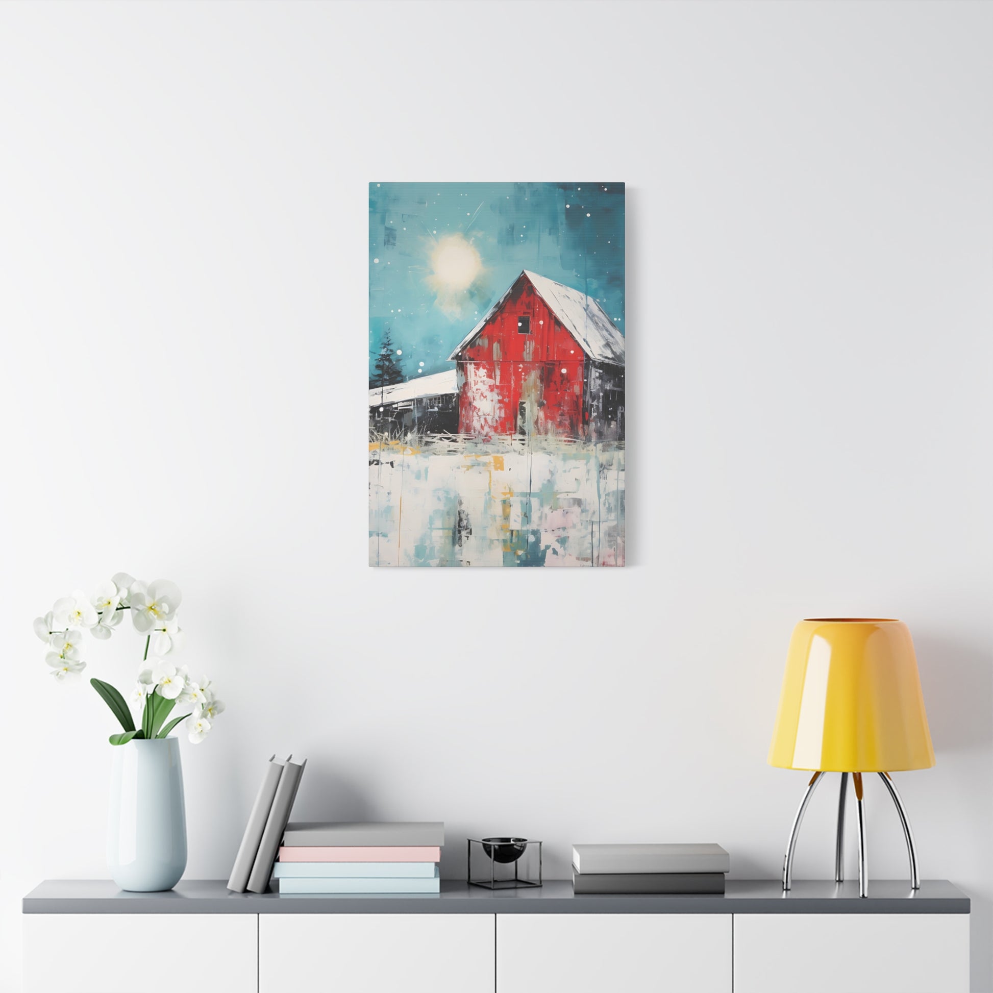 Red Refuge Canvas Wall Art Vertical - Canvasses