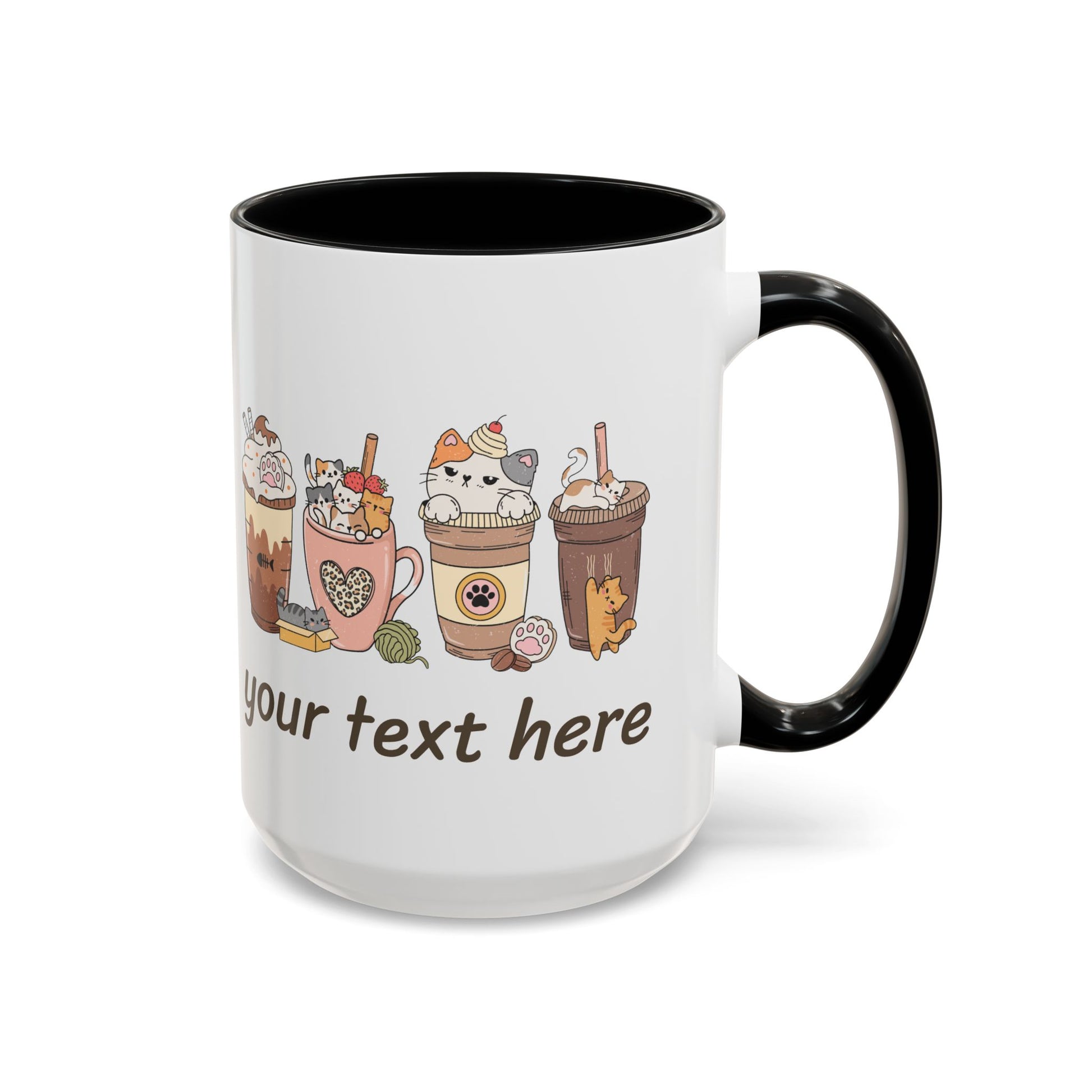 Coffee & Cats Personalized Accent Mug - Canvasses