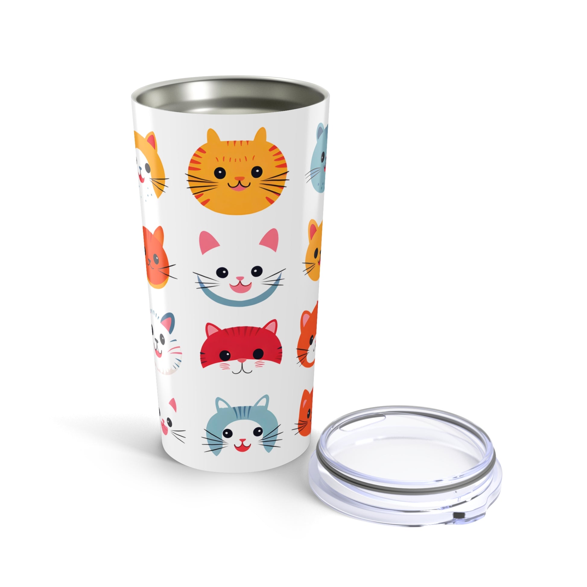 Cat Faces 20 oz Stainless Steel Tumbler - Canvasses