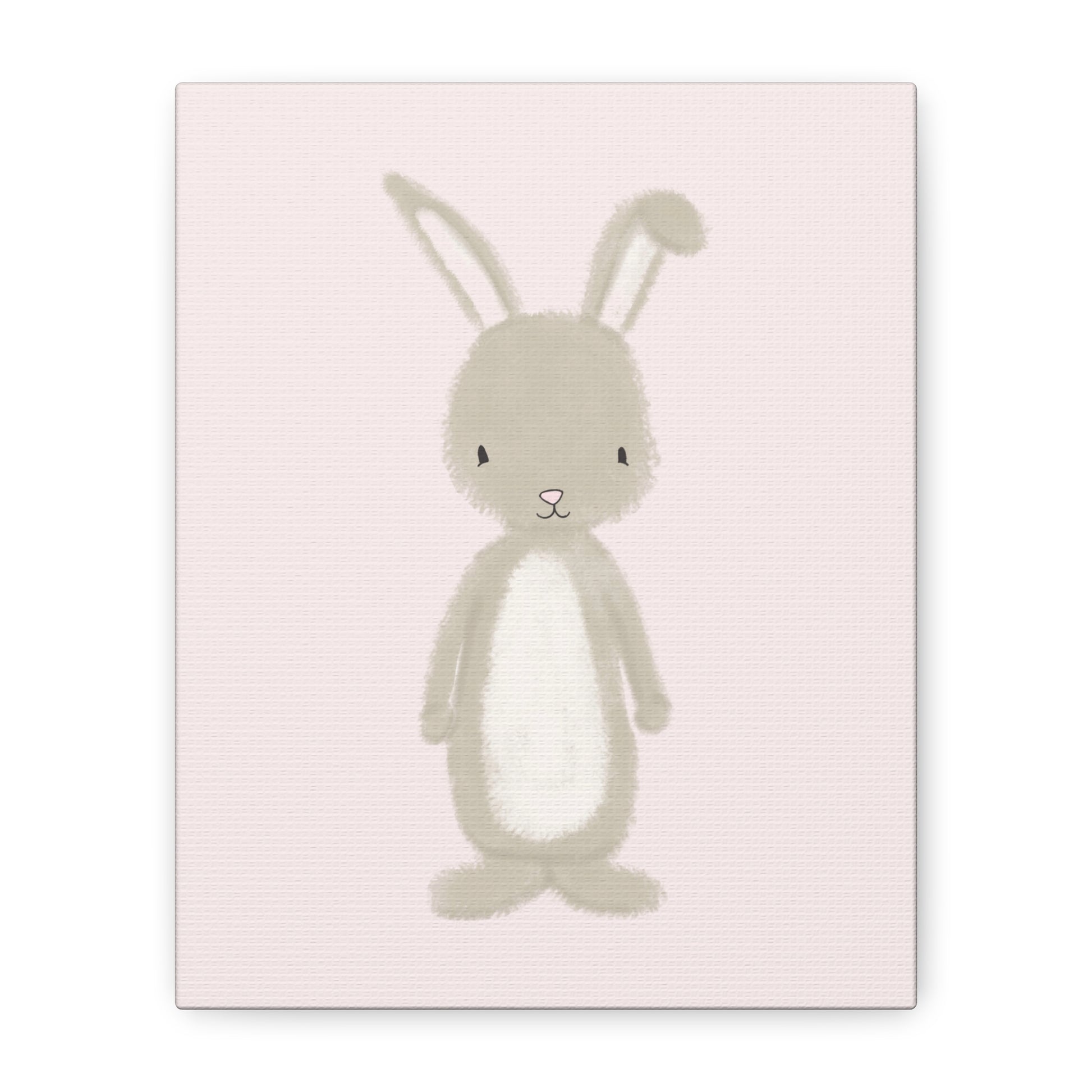Pink Bunny Canvas Wall Art Vertical - Canvasses