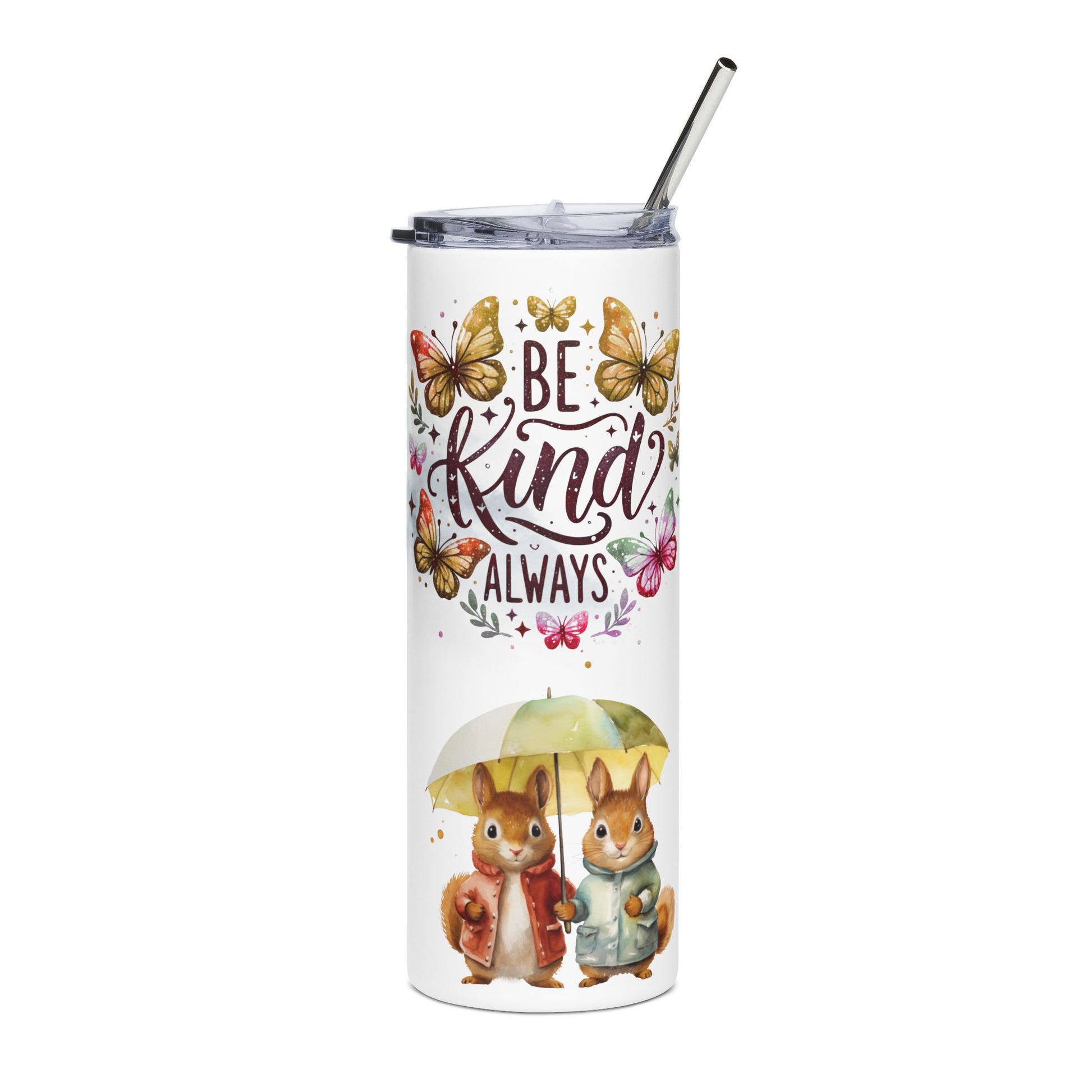 Kind Squirrel 20 oz Skinny Tumbler - Canvasses