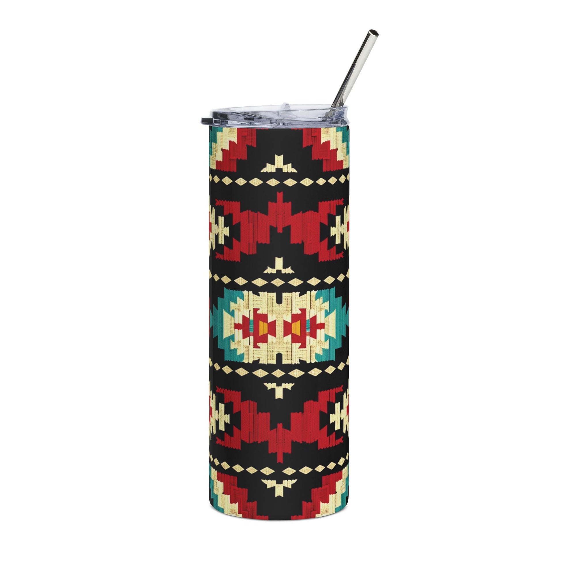 Aztec Geometric 20 oz Skinny Tumbler - Canvasses
