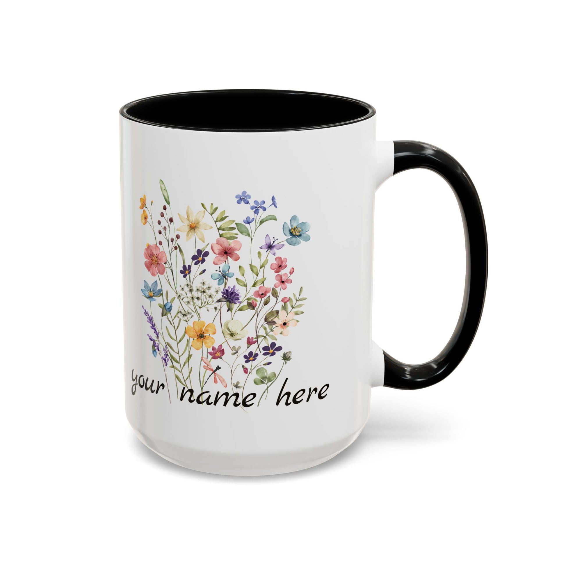 Wildflower Mix Personalized Accent Mug - Canvasses
