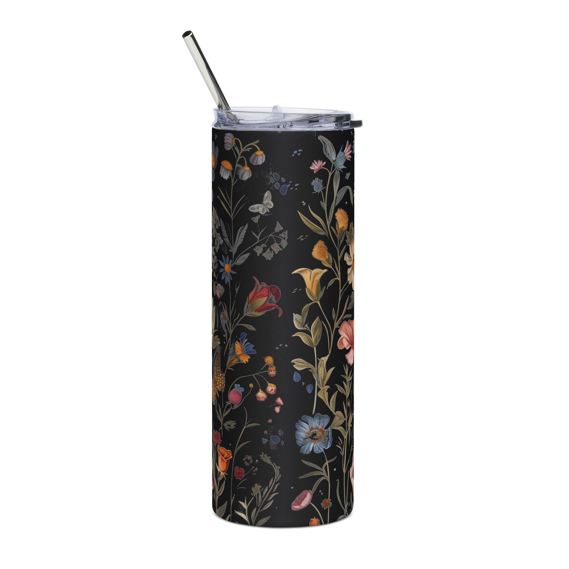 Vintage Wildflower Butterfly 20 oz Skinny Tumbler - Canvasses