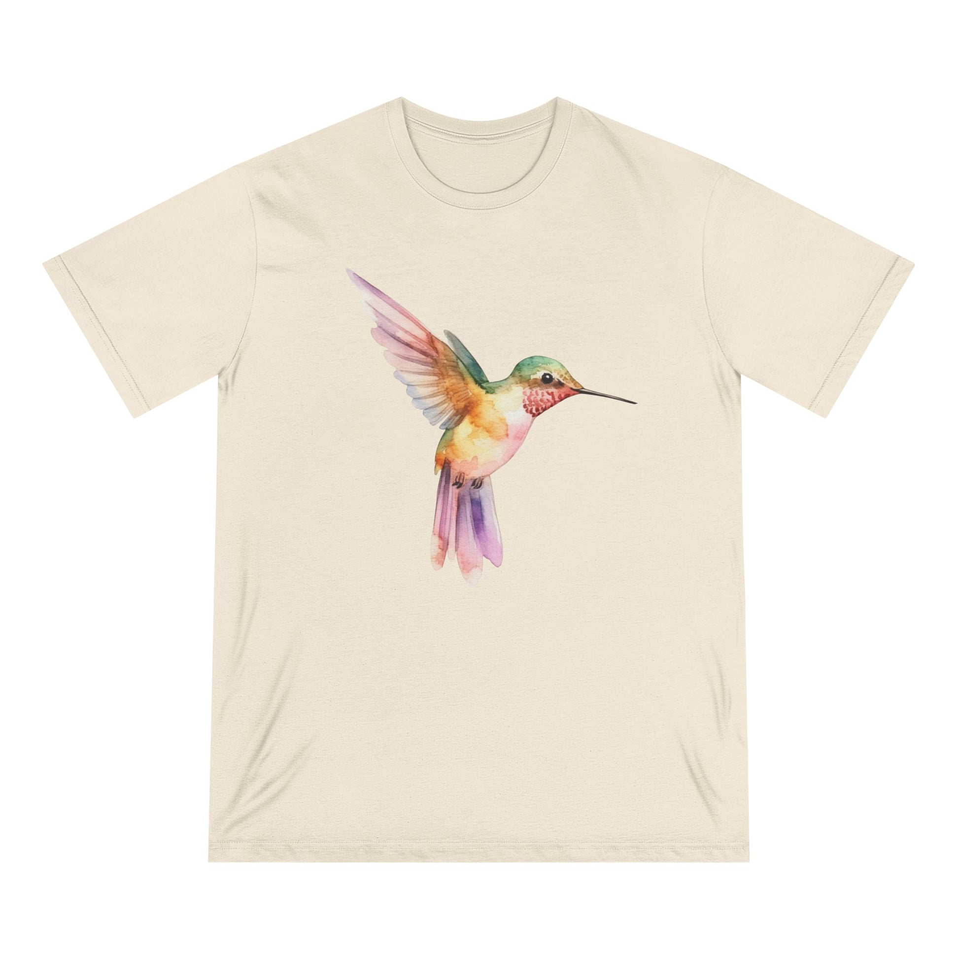 Watercolor Hummingbird Women 100% Organic Cotton T-Shirt - Canvasses