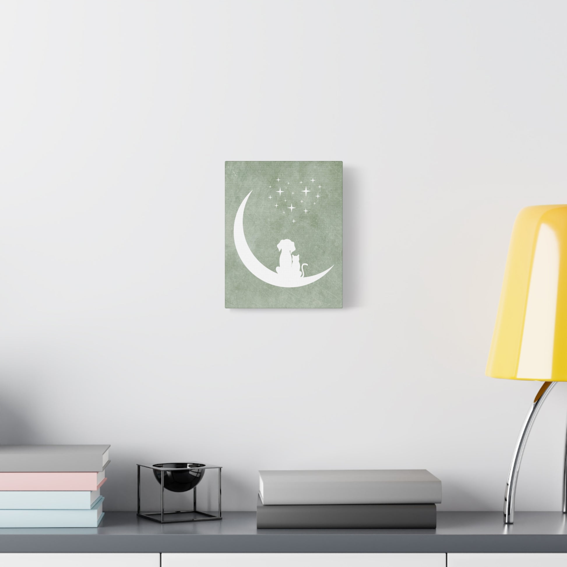Moonlit Friends Canvas Wall Art Vertical - Canvasses