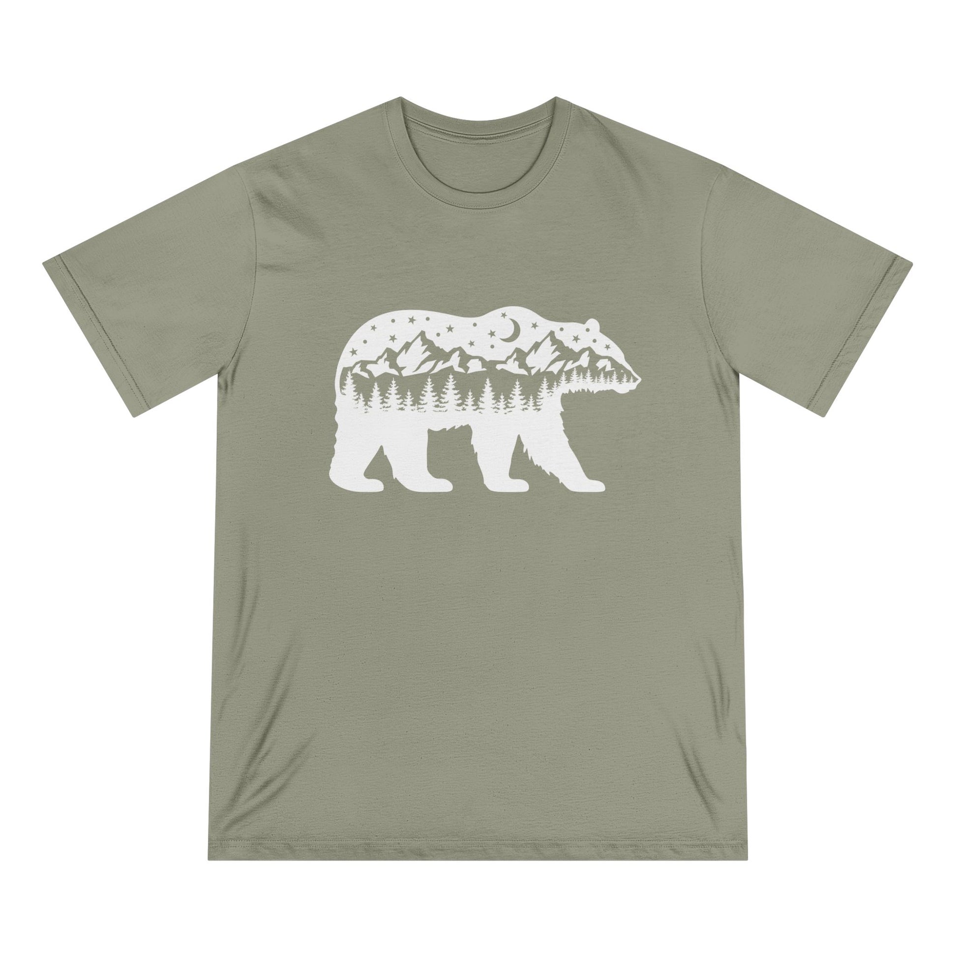 Silhouette Bear Men 100% Organic Cotton Staple T-Shirt - Canvasses
