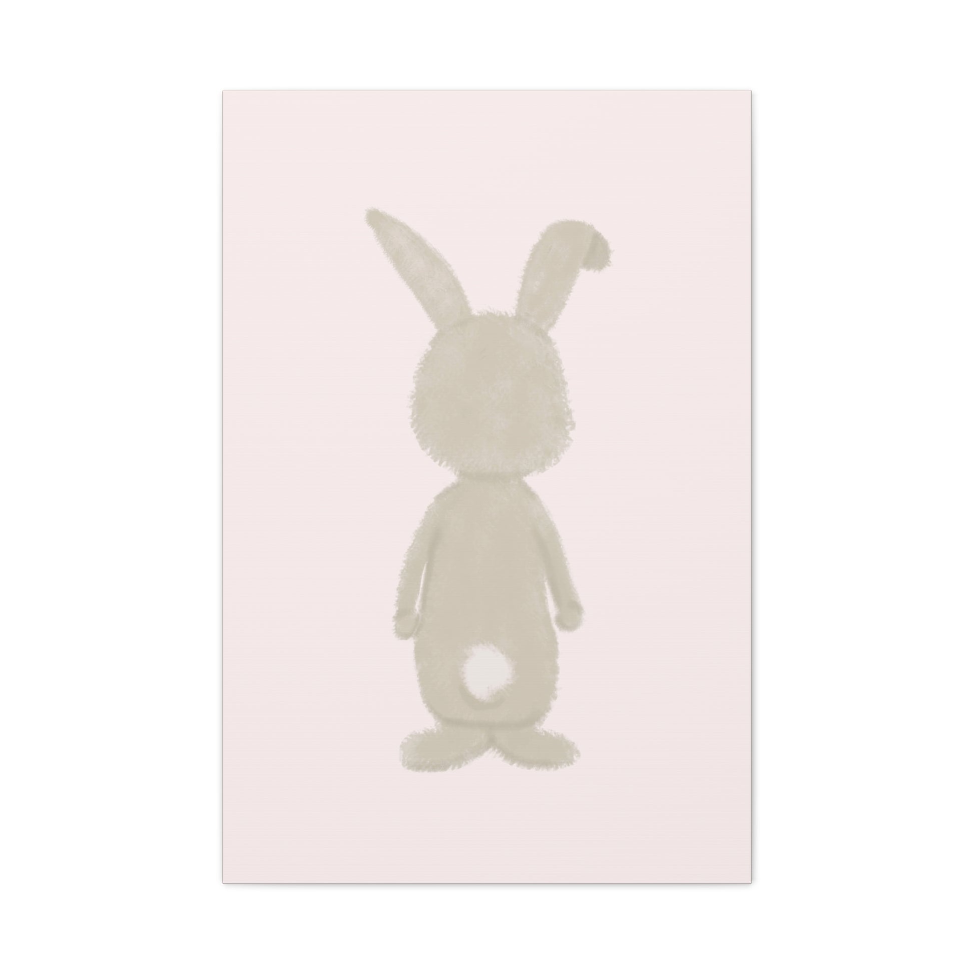Pink Bunny Back Canvas Wall Art Vertical - Canvasses