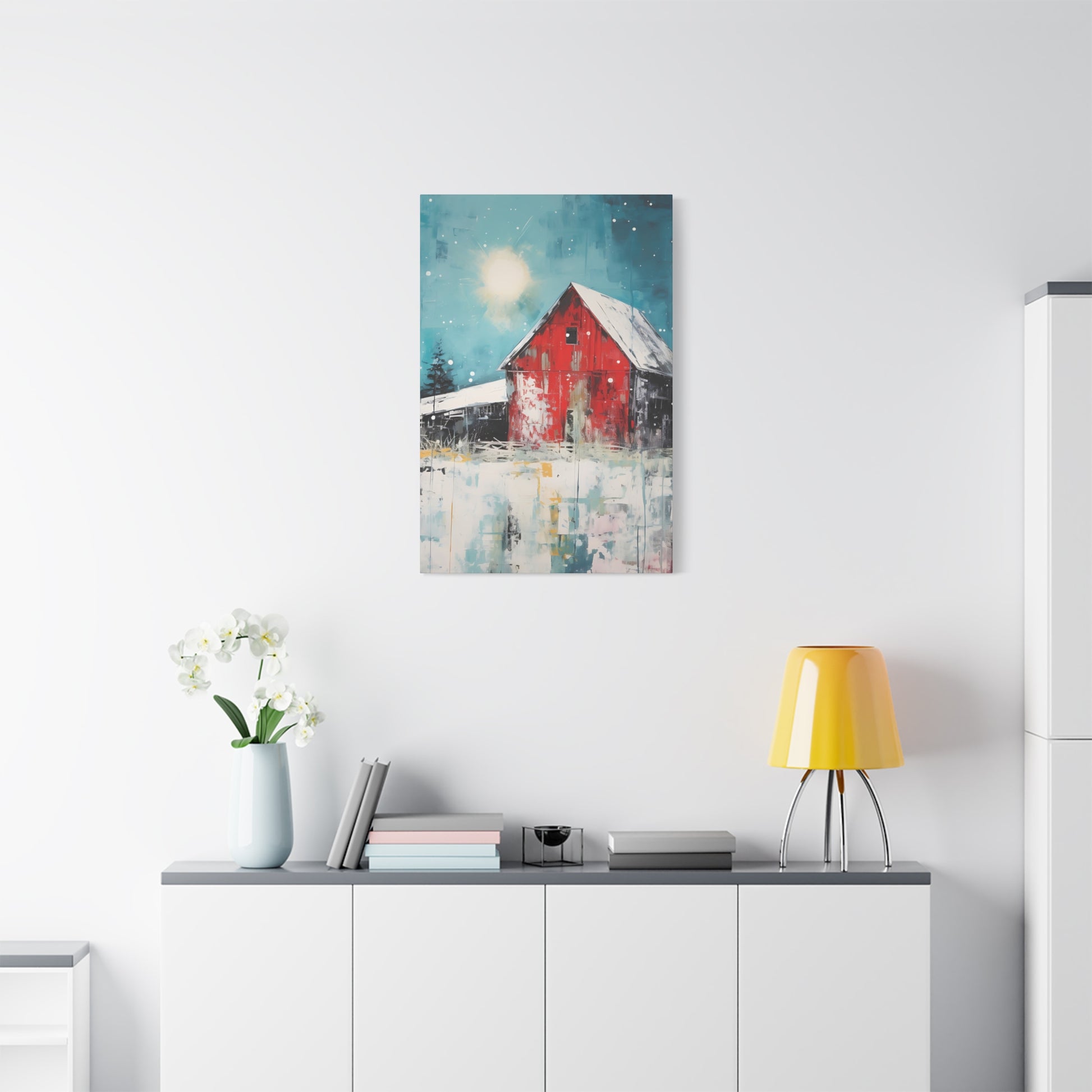Red Refuge Canvas Wall Art Vertical - Canvasses