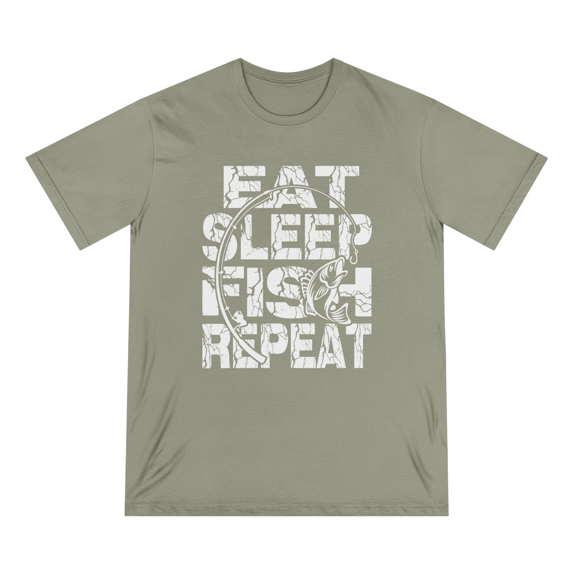Fish Repeat Men 100% Organic Cotton Staple T-Shirt - Canvasses