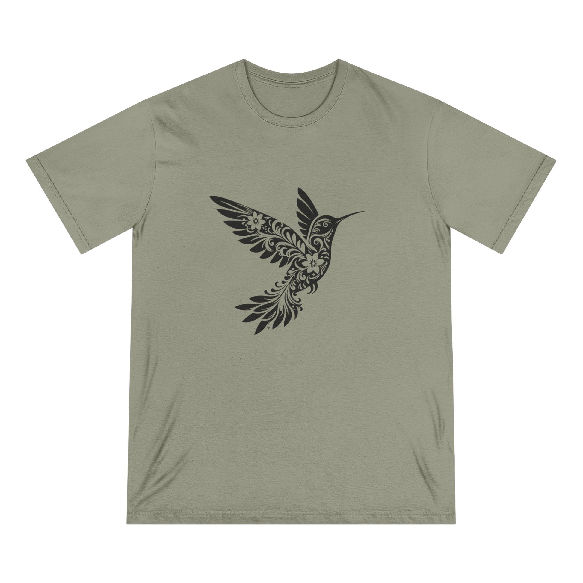 Floral Hummingbird Women 100% Organic Cotton T-Shirt - Canvasses