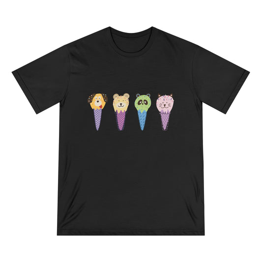 Ice Cream Animals Women 100% Organic Cotton T-Shirt - Canvasses