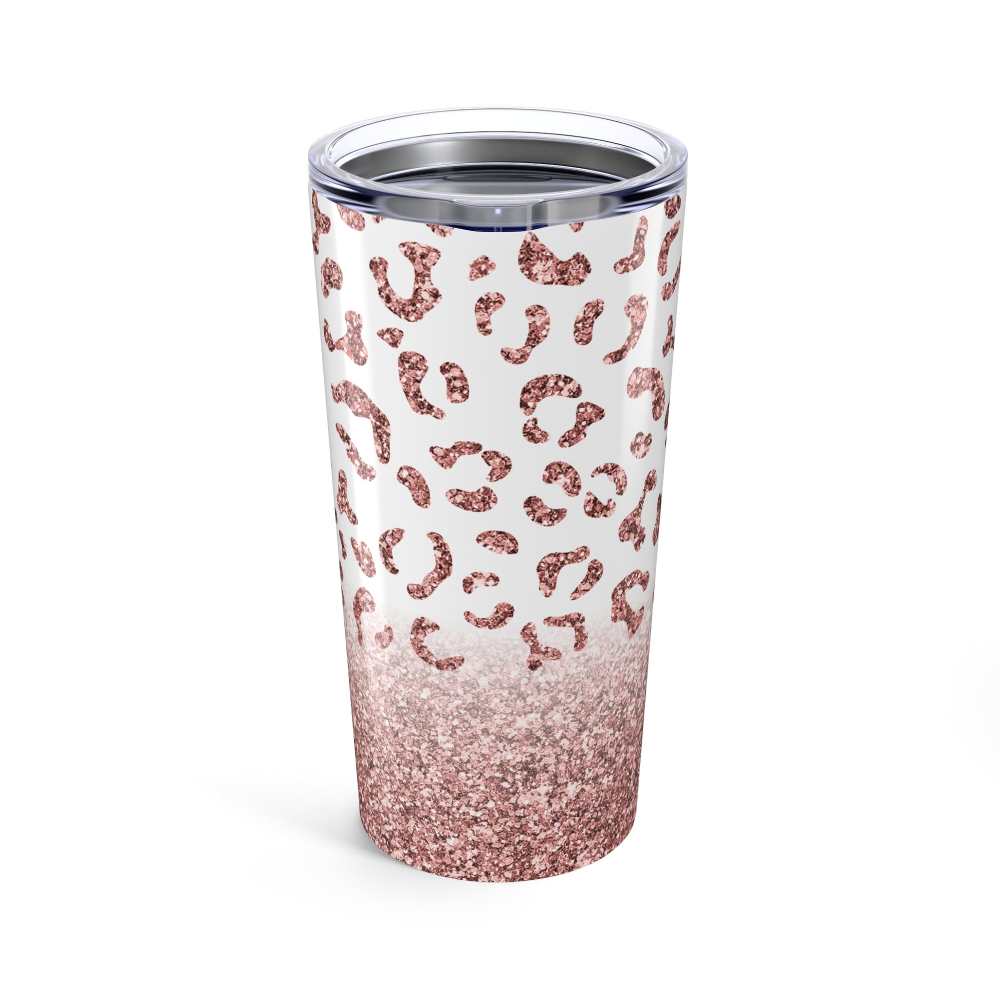 Pink Glitter Leopard 20 oz Stainless Steel Tumbler - Canvasses