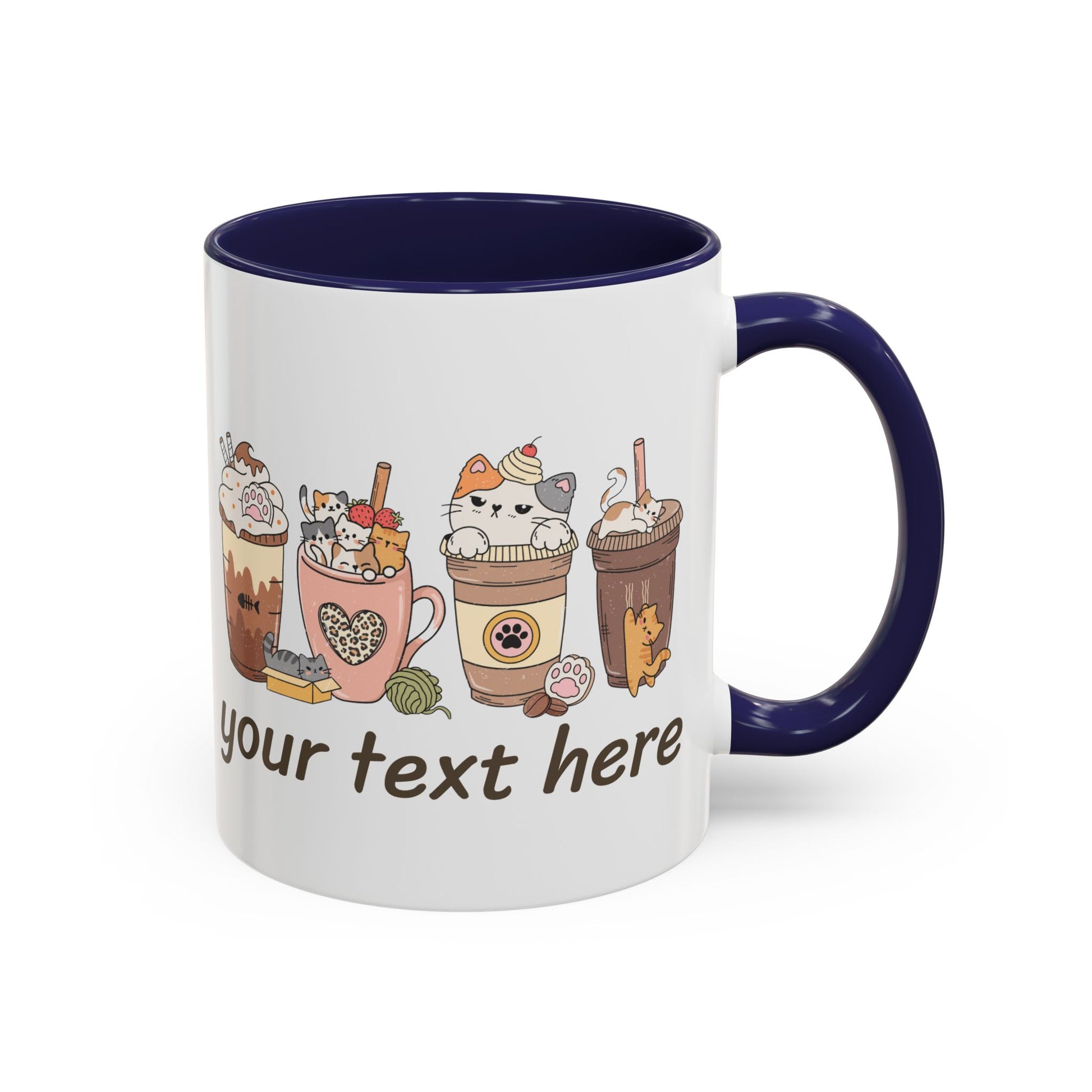 Coffee & Cats Personalized Accent Mug - Canvasses