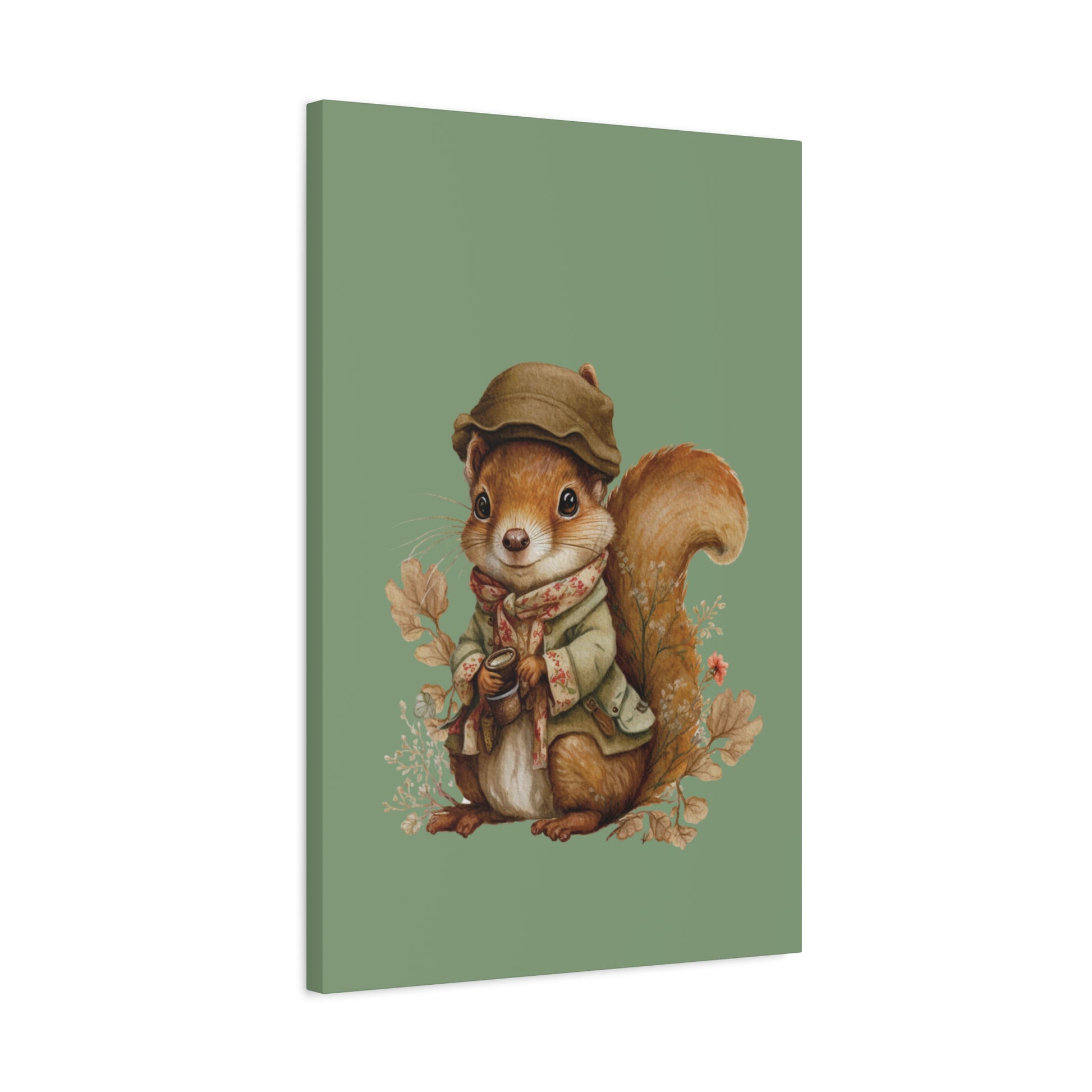 The Nut Collector Canvas Wall Art Vertical - Canvasses