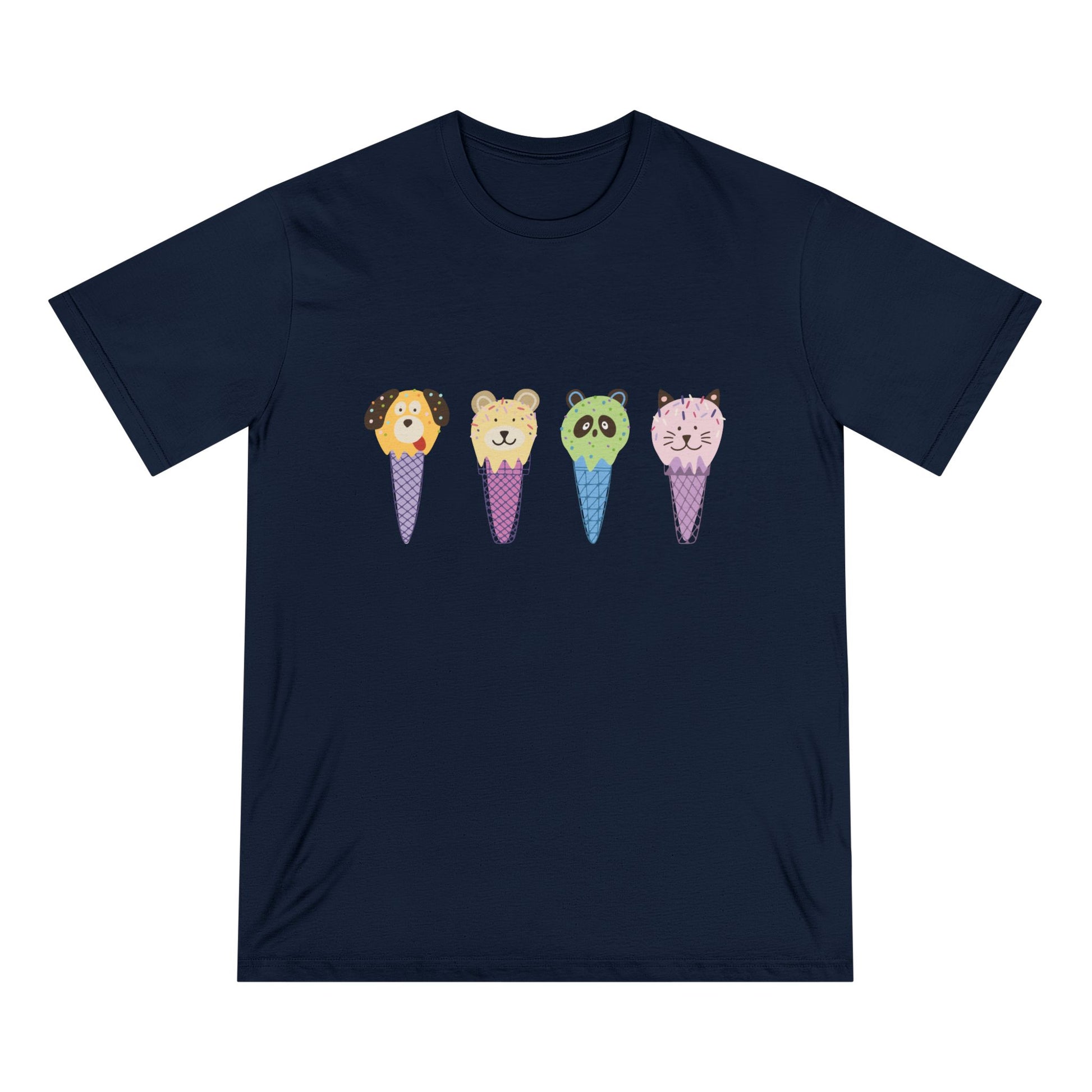 Ice Cream Animals Women 100% Organic Cotton T-Shirt - Canvasses