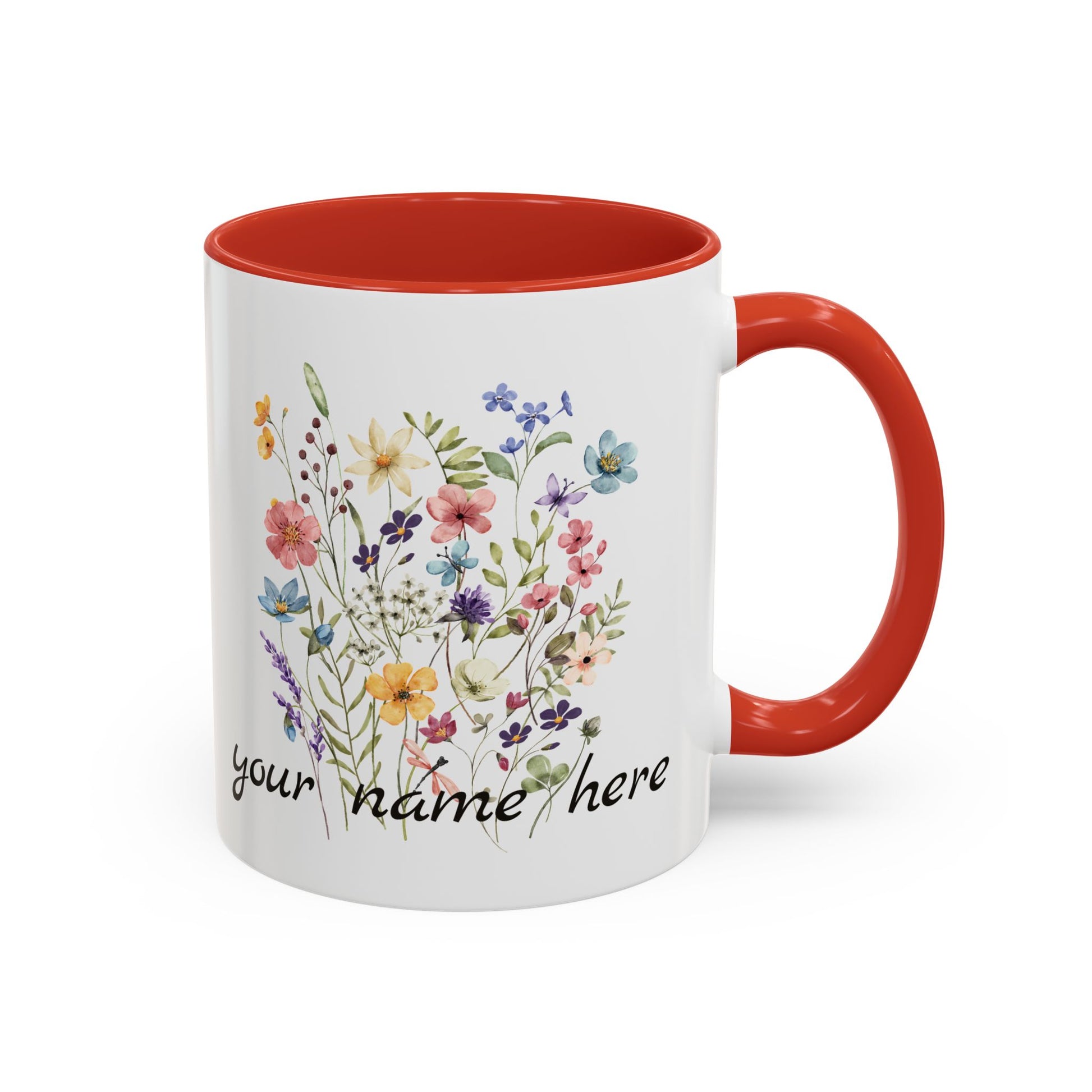 Wildflower Mix Personalized Accent Mug - Canvasses