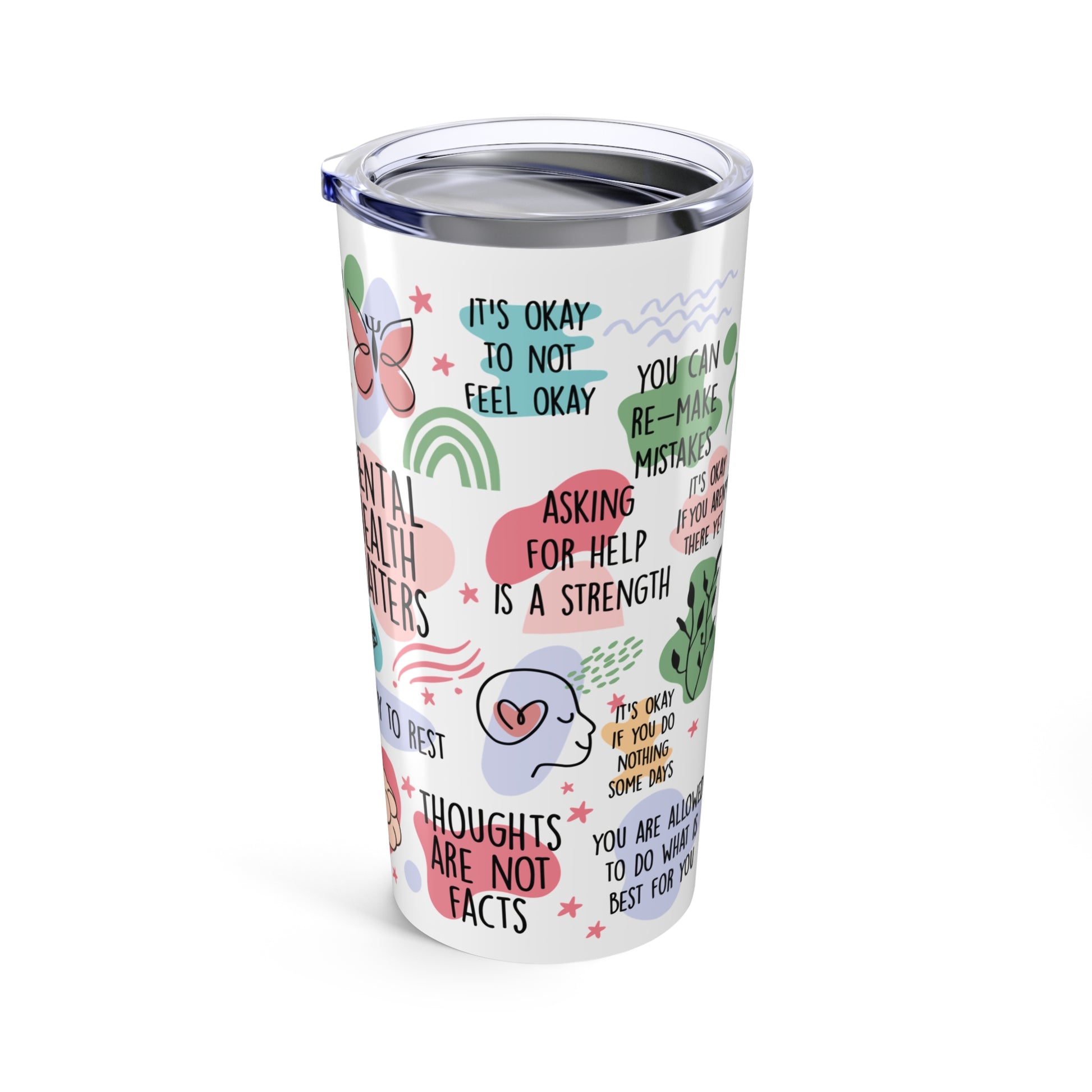 Mental Health Awareness 20 oz Stainless Steel Tumbler - Canvasses