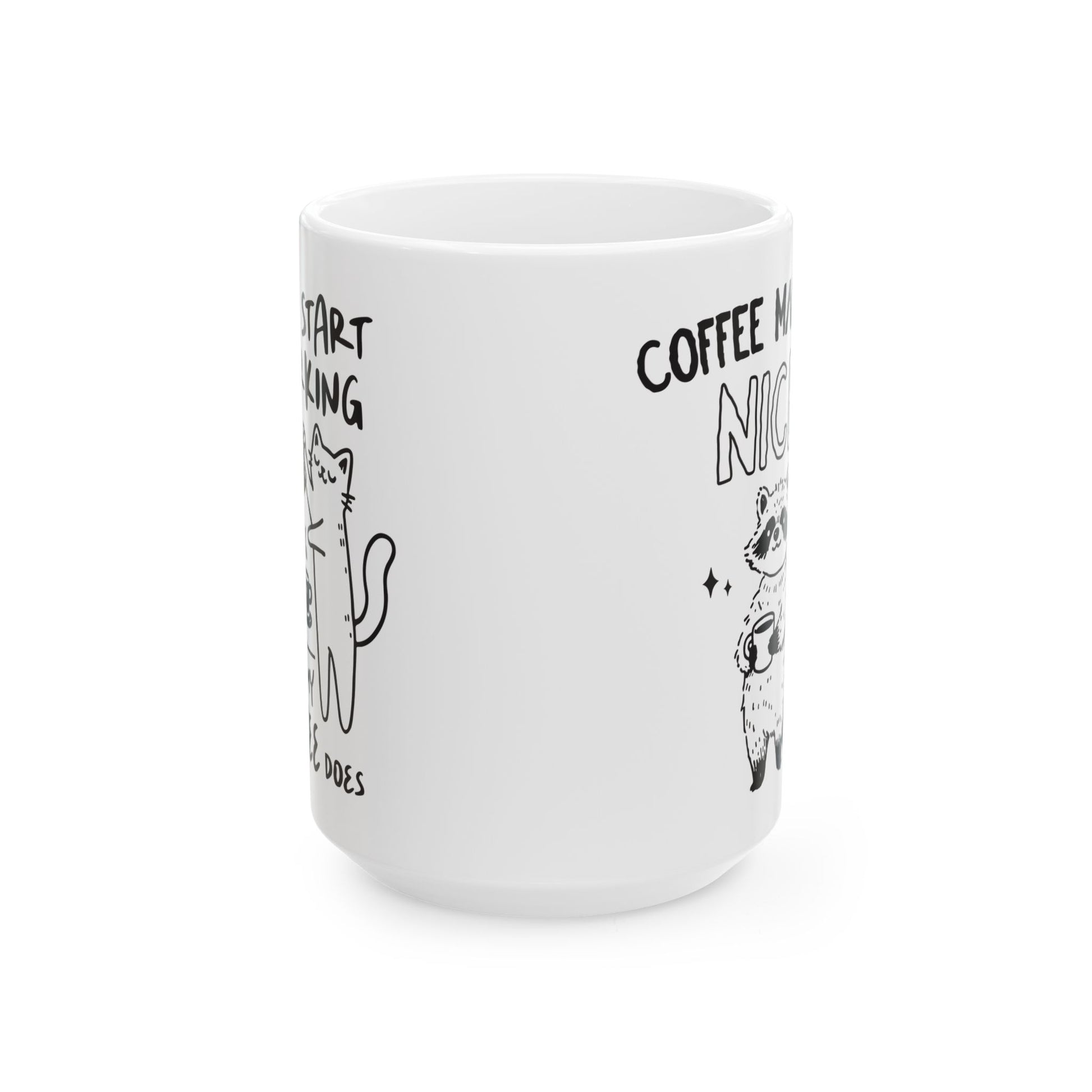 Cat & Raccoon Coffee Mug - Canvasses