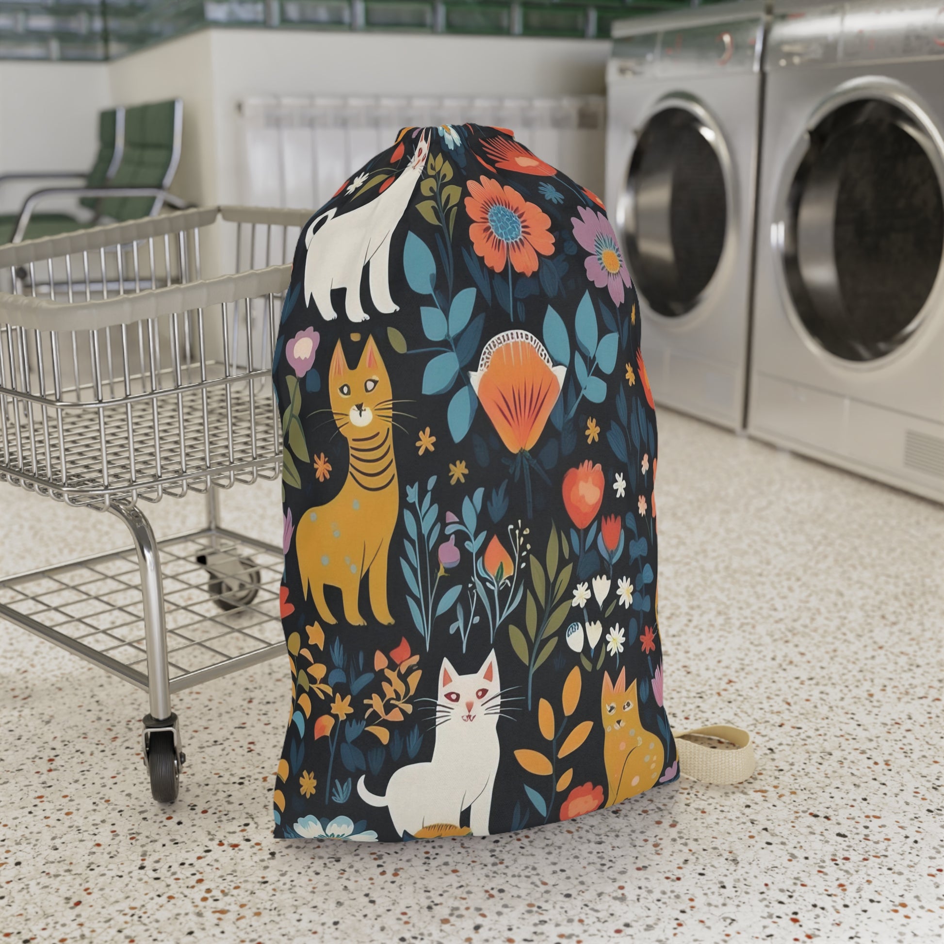 Boho Cats Laundry Bag - Canvasses