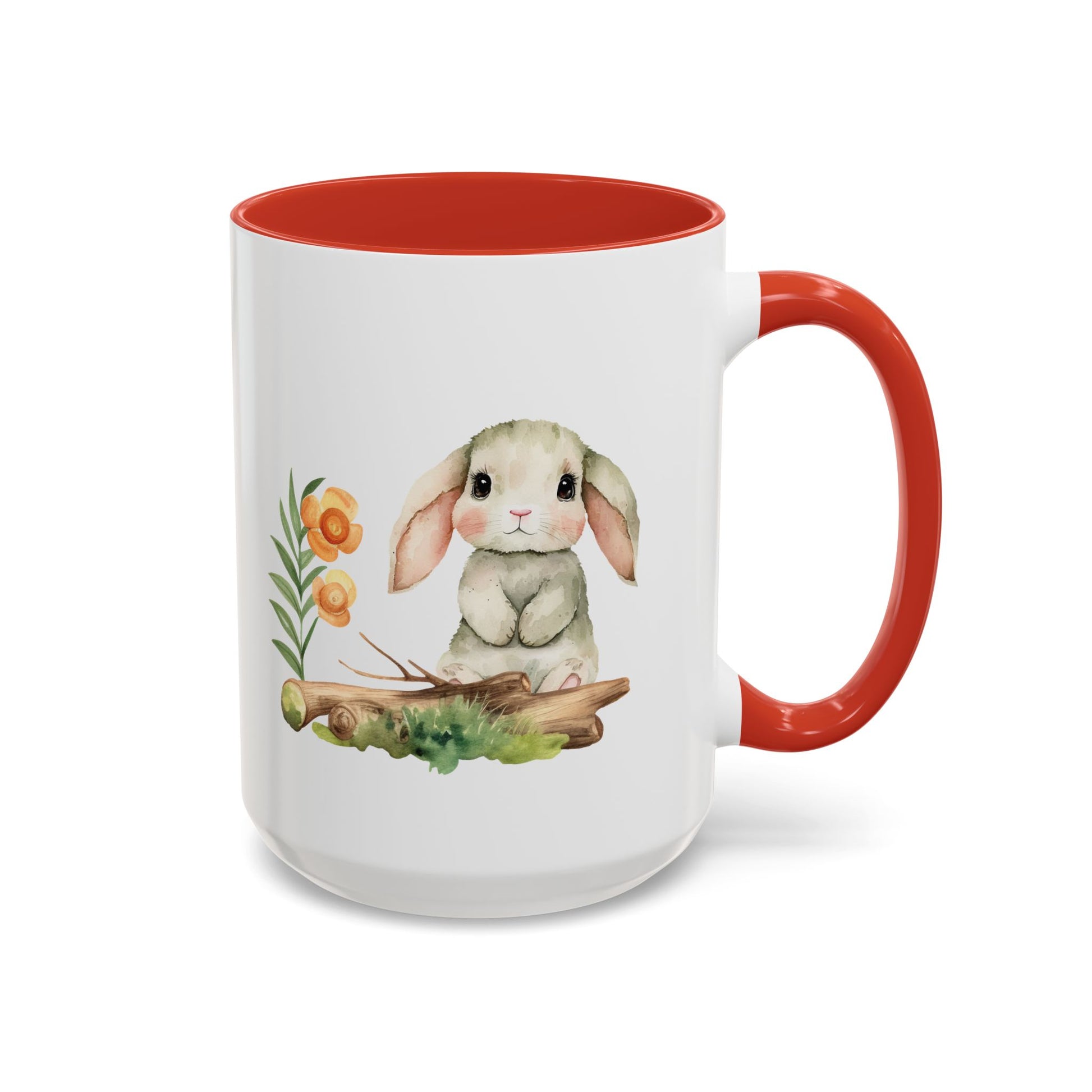 Watercolor Bunny Accent Mug - Canvasses