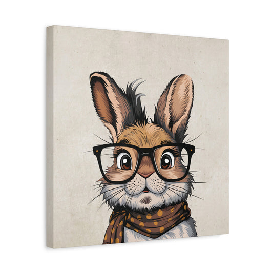 School Rabbit Canvas Wall Art Square - Canvasses