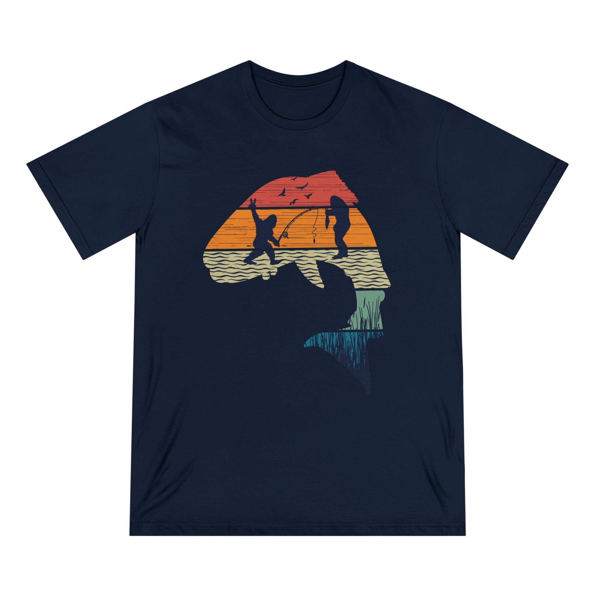 Fish Sasquatch Men 100% Organic Cotton Staple T-Shirt - Canvasses