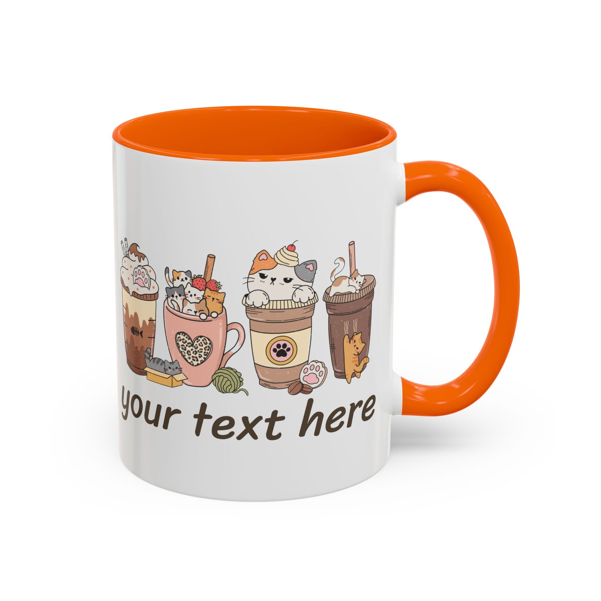 Coffee & Cats Personalized Accent Mug - Canvasses