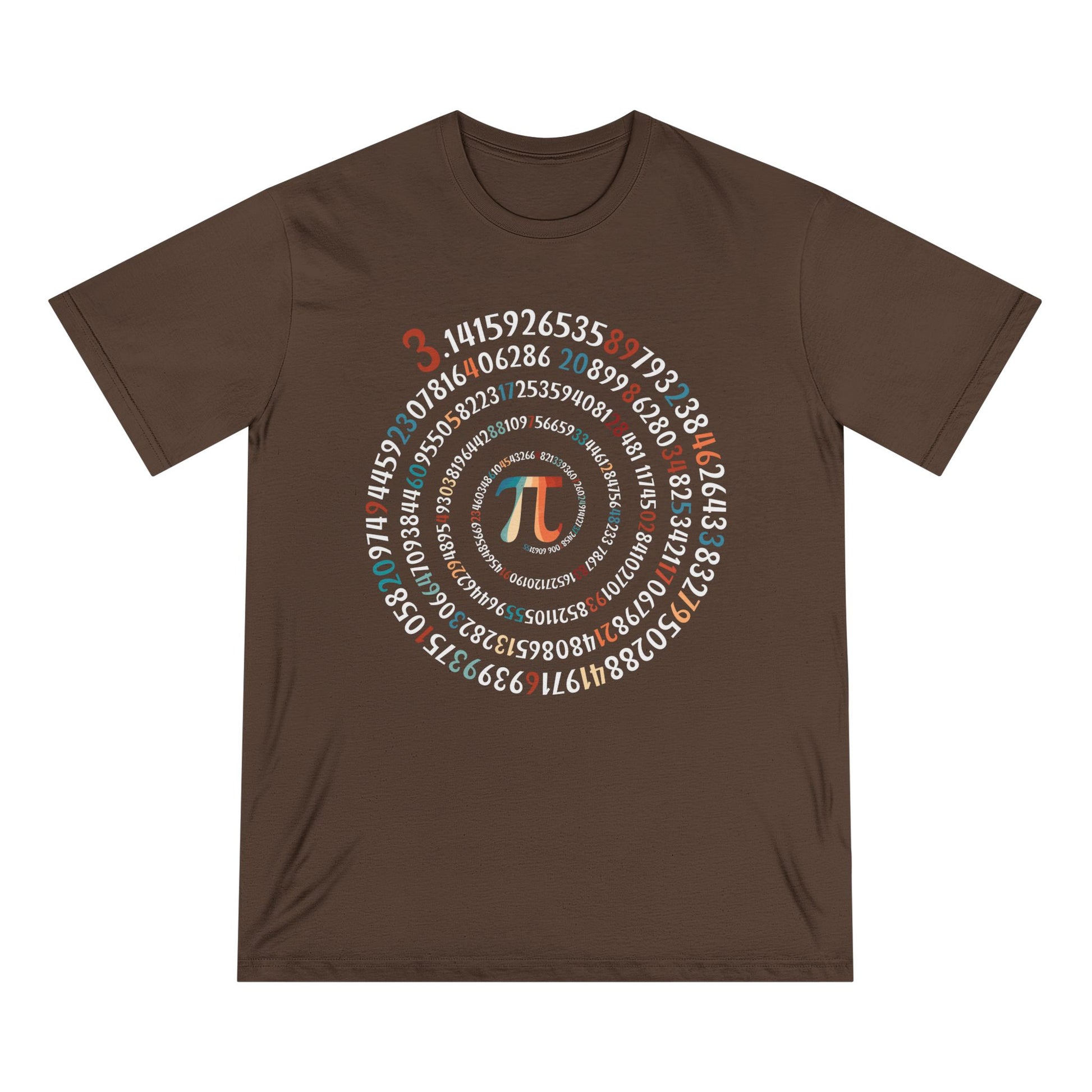 Spiral Pi Men 100% Organic Cotton Staple T-Shirt - Canvasses