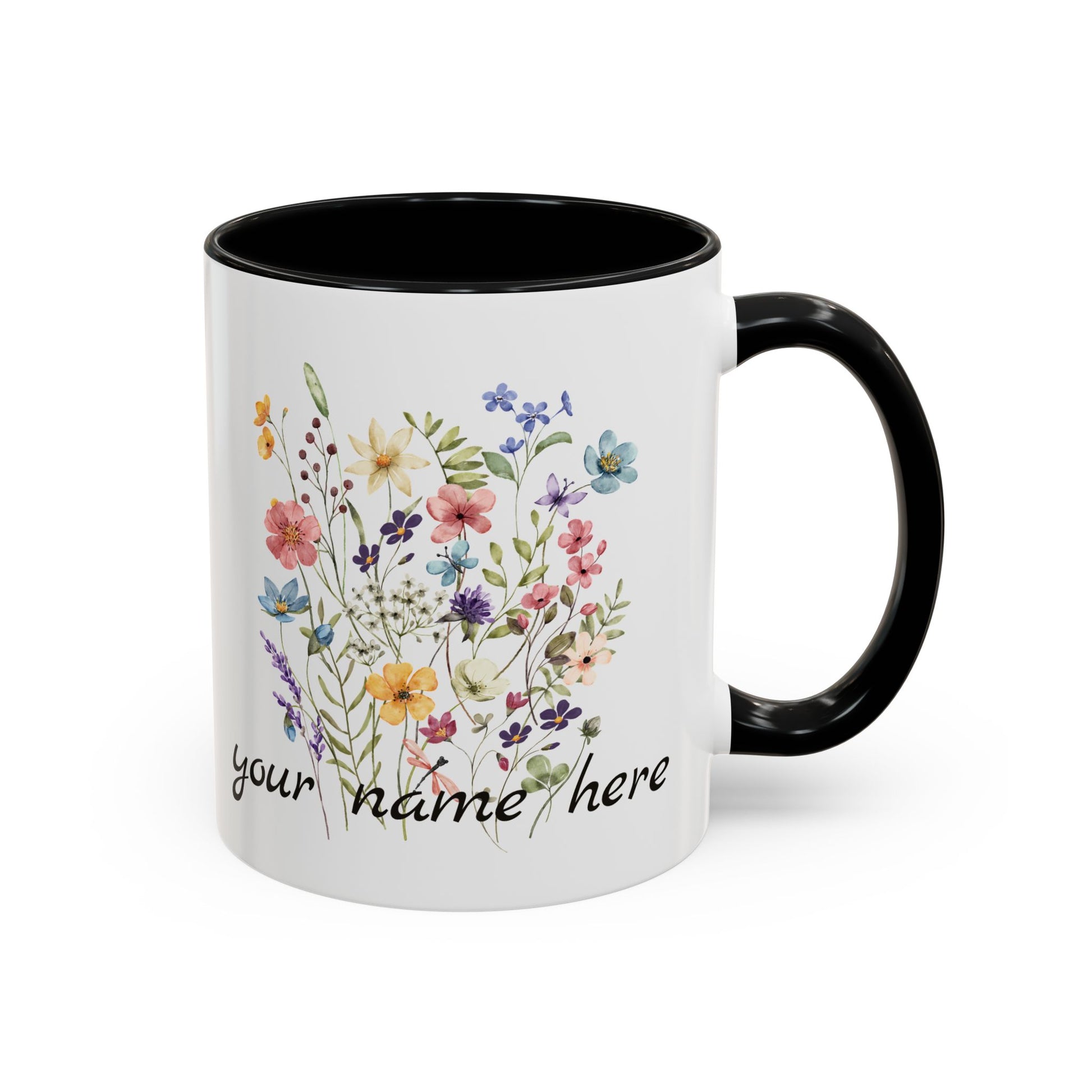 Wildflower Mix Personalized Accent Mug - Canvasses