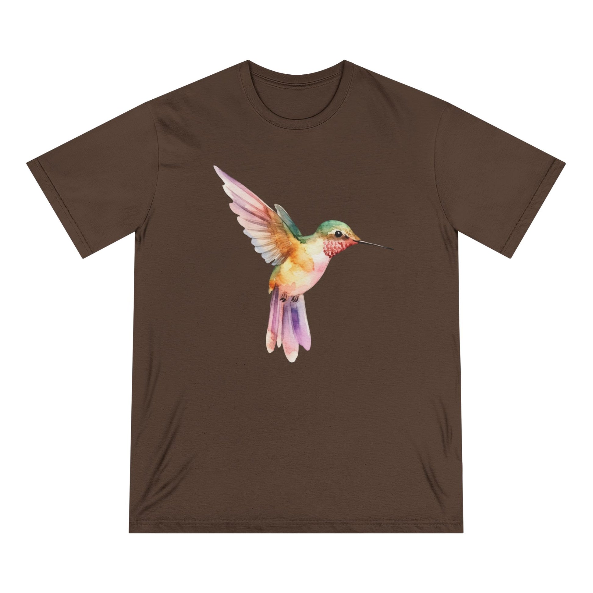 Watercolor Hummingbird Women 100% Organic Cotton T-Shirt - Canvasses