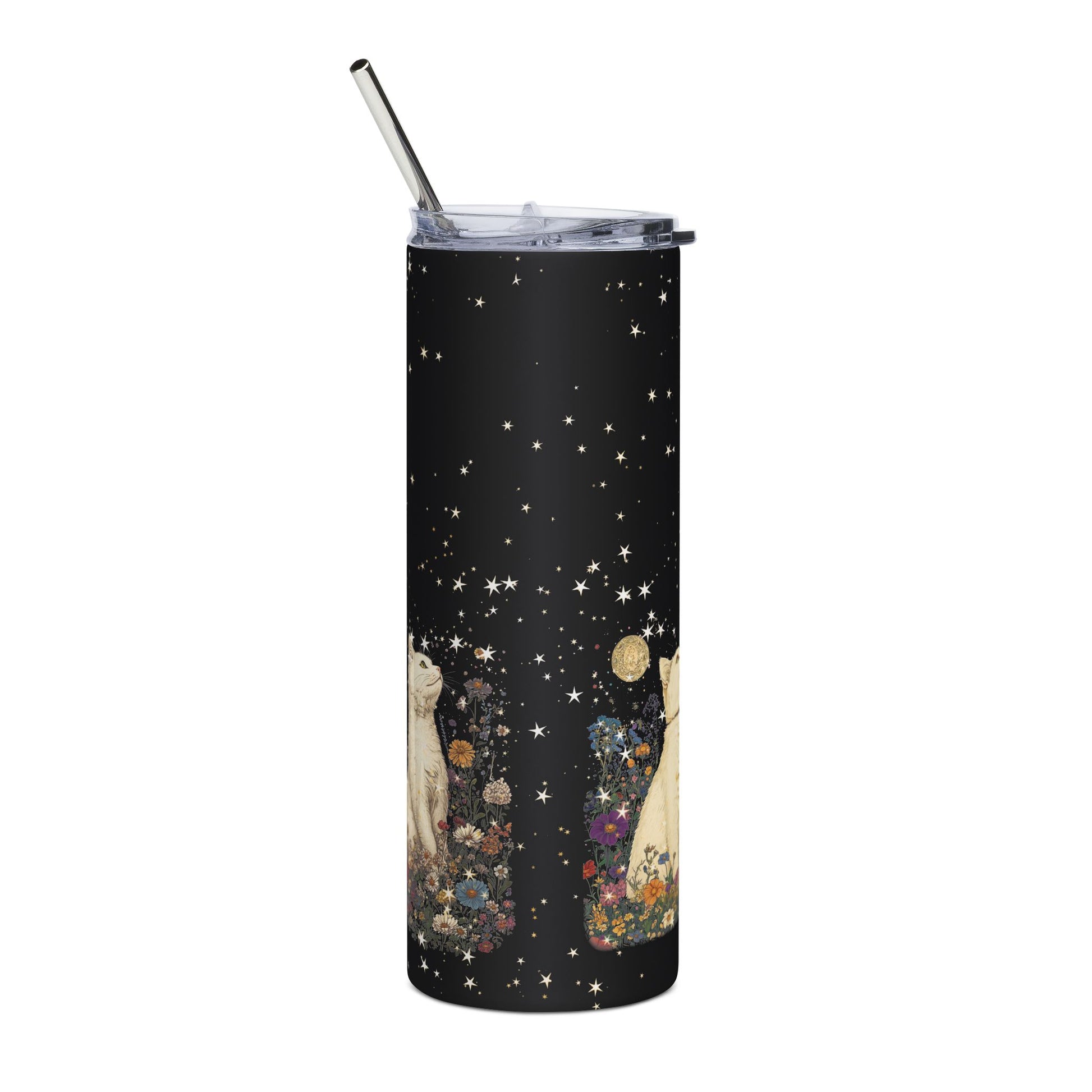 Stargazing Cat 20 oz Skinny Tumbler - Canvasses