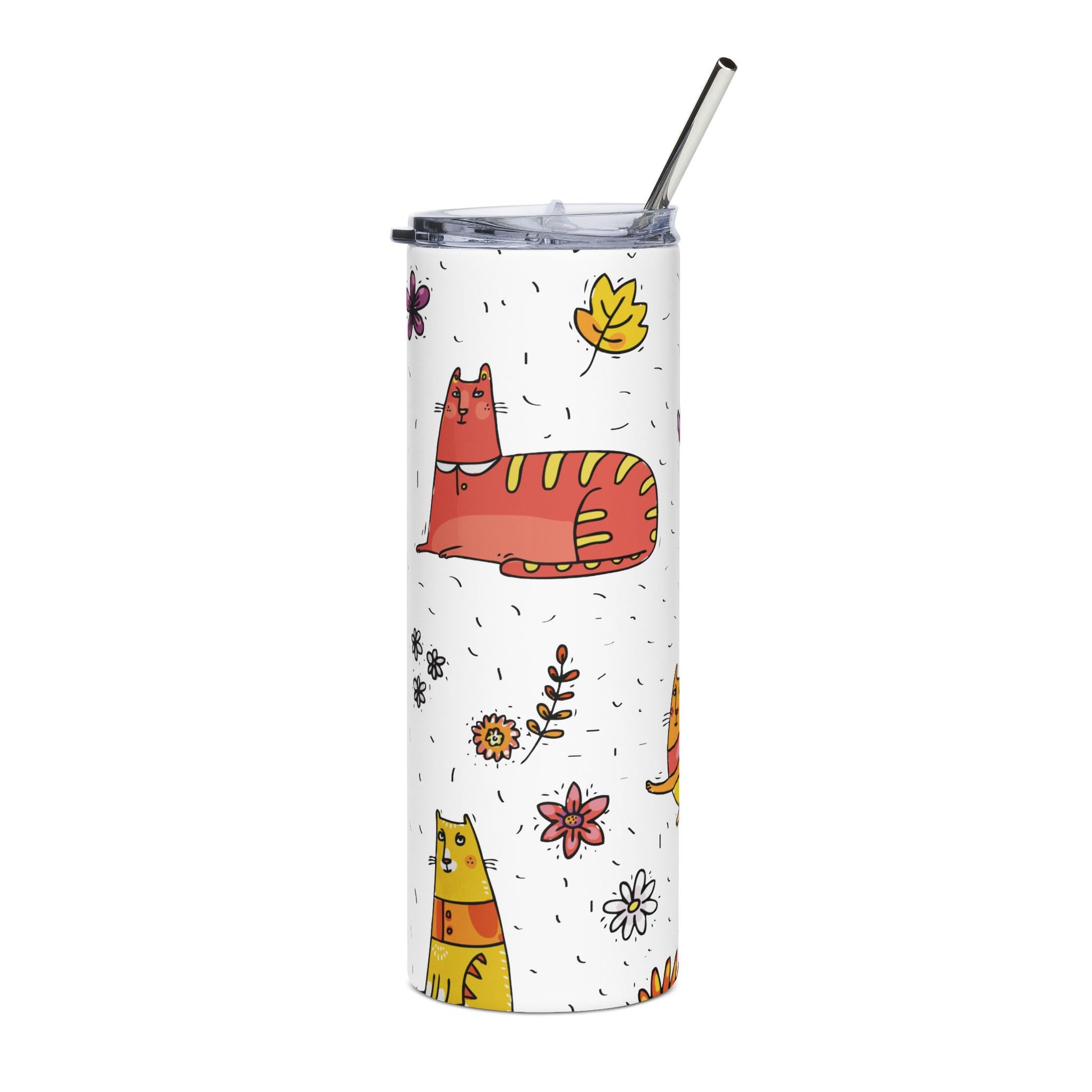 Whimsy Cats 20 oz Skinny Tumbler - Canvasses
