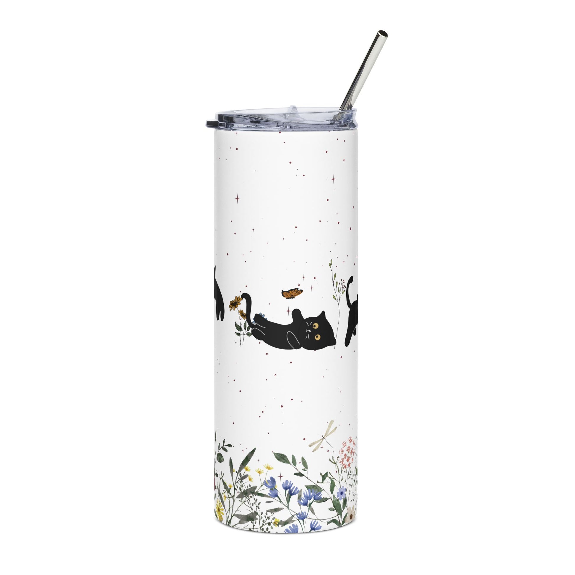 Wildflower Cats 20 oz Skinny Tumbler - Canvasses