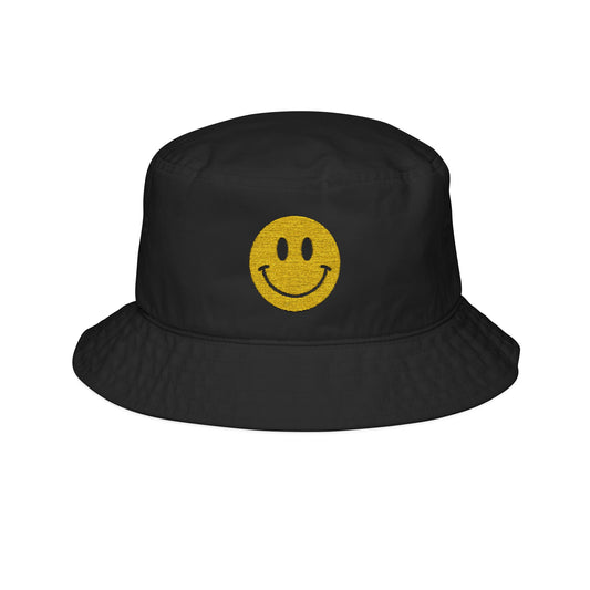 Smiley Face Embroidery Bucket Hat