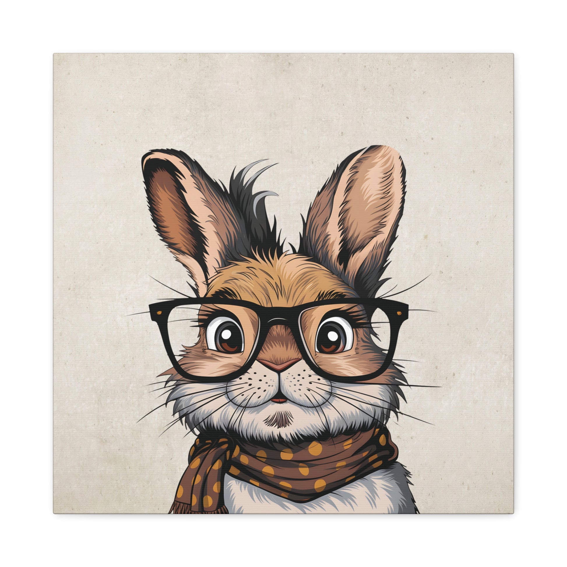 School Rabbit Canvas Wall Art Square - Canvasses