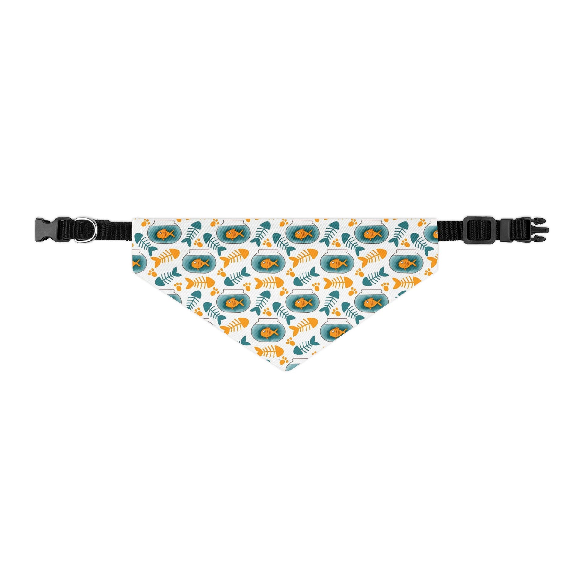 Gold Fish Pet Bandana Collar - Canvasses