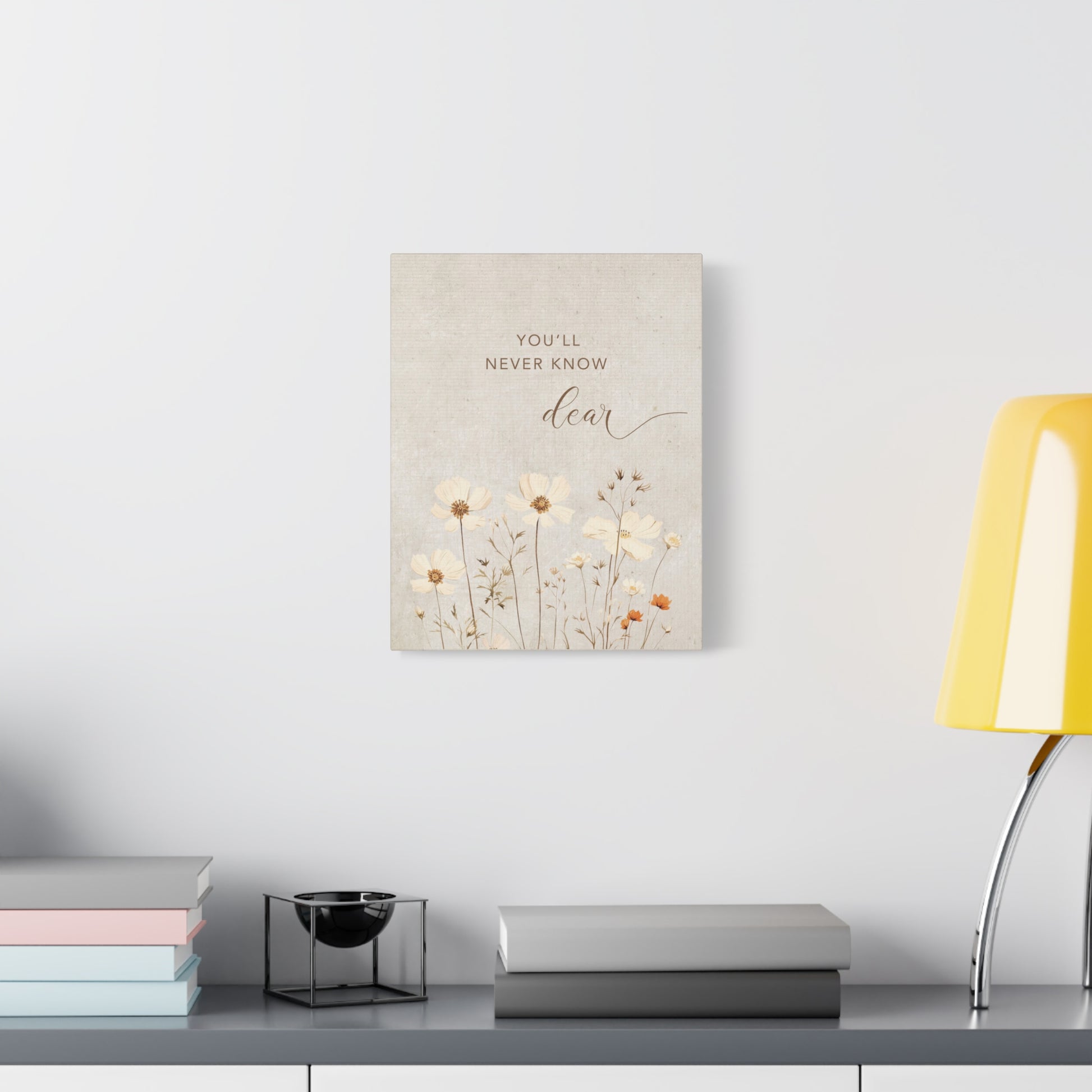 Dearest Wildflower Canvas Wall Art Vertical - Canvasses