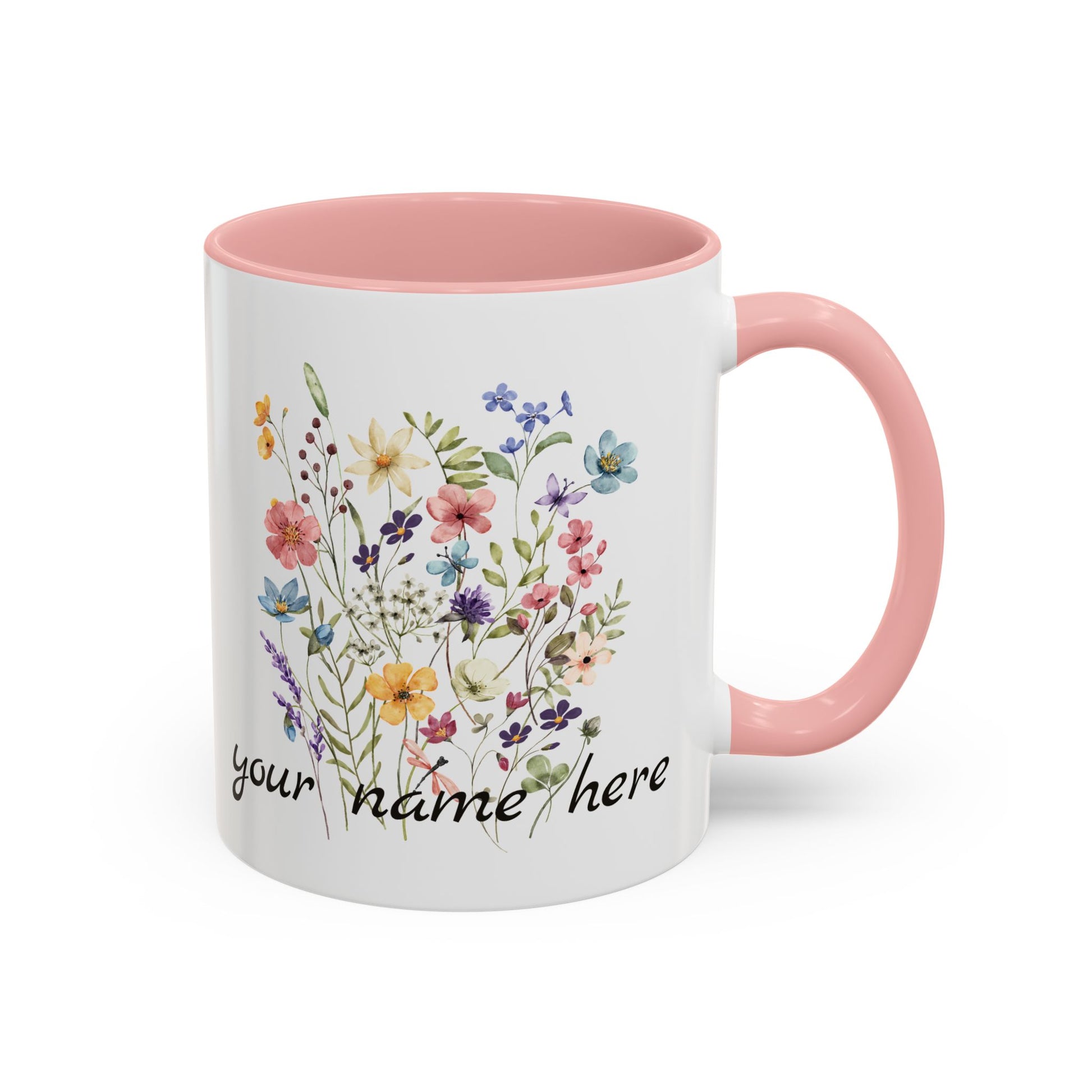 Wildflower Mix Personalized Accent Mug - Canvasses