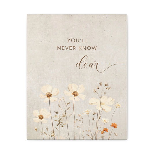Dearest Wildflower Canvas Wall Art Vertical - Canvasses