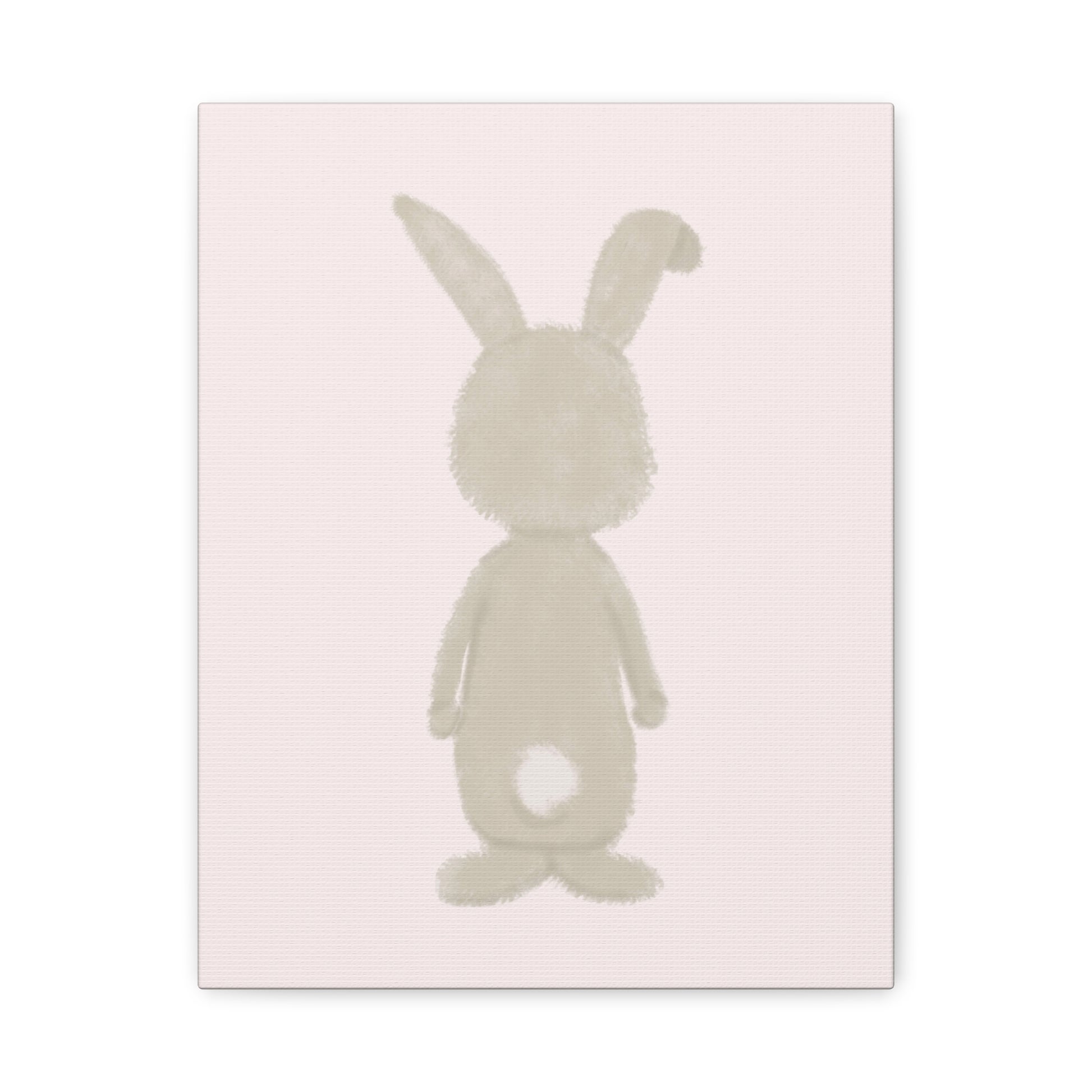Pink Bunny Back Canvas Wall Art Vertical - Canvasses