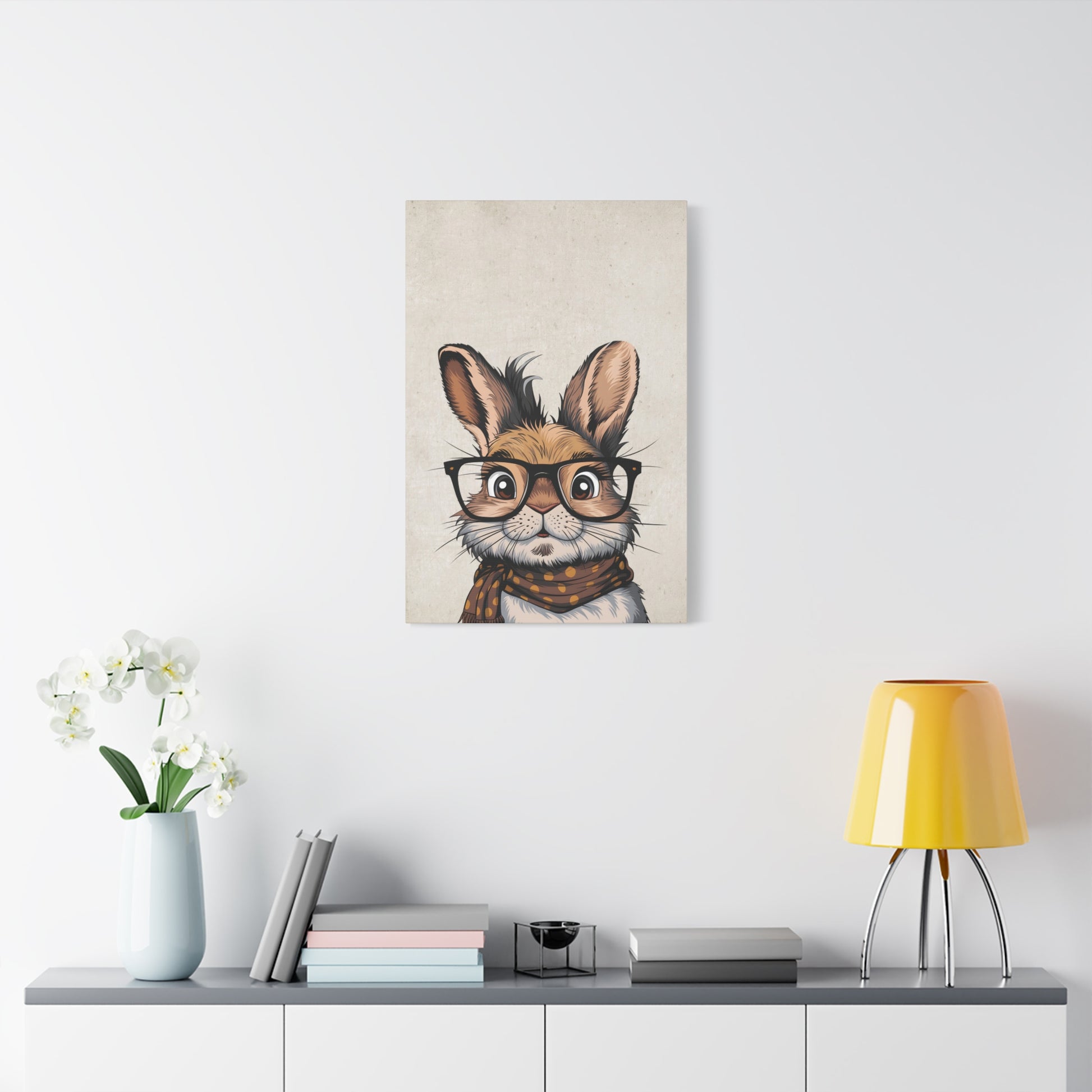 School Rabbit Canvas Wall Art Vertical - Canvasses