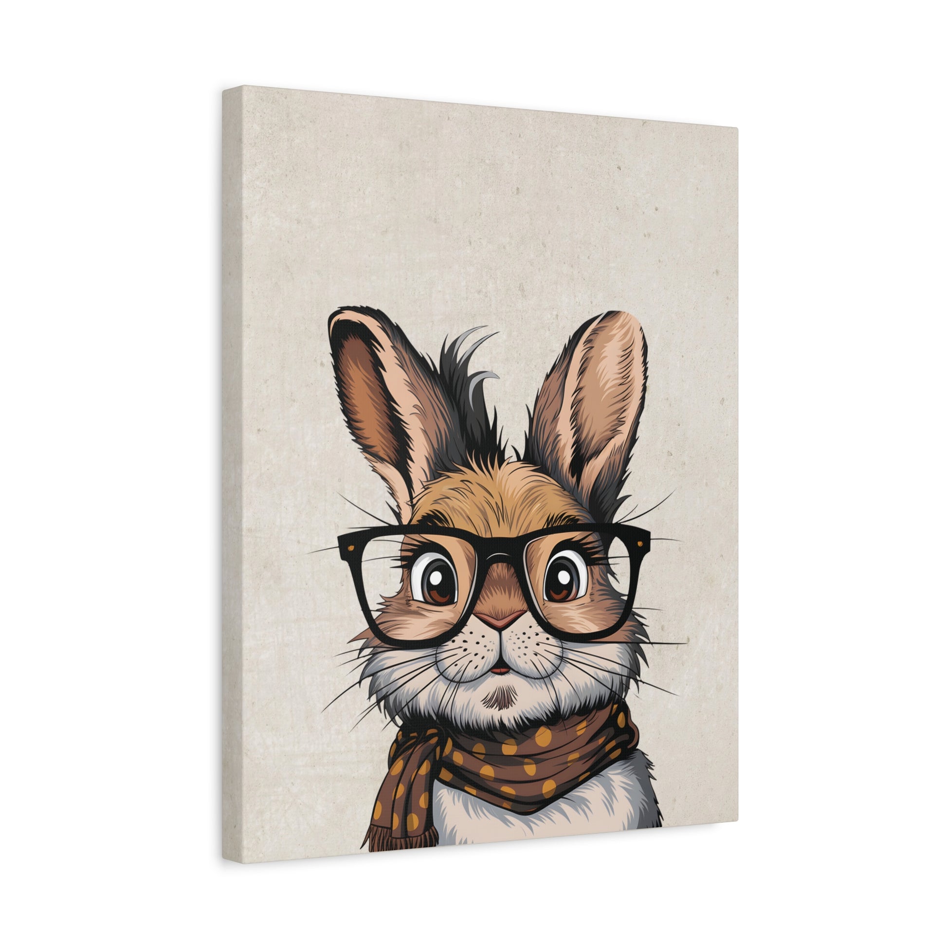 School Rabbit Canvas Wall Art Vertical - Canvasses