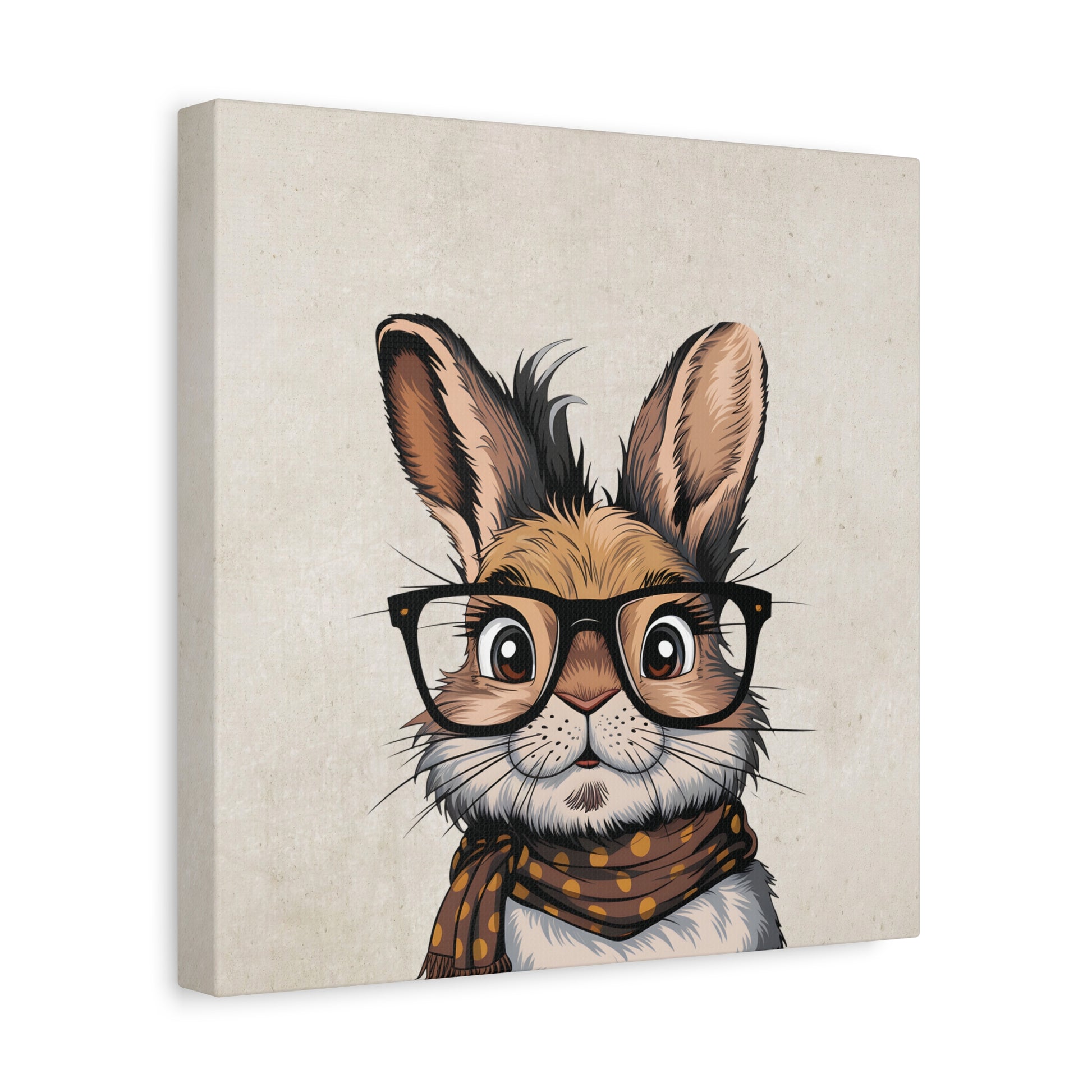 School Rabbit Canvas Wall Art Square - Canvasses