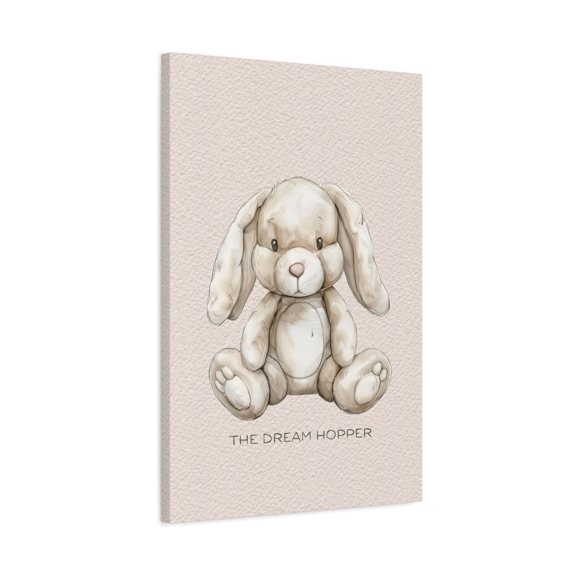 Vintage Plush Rabbit Canvas Wall Art Vertical - Canvasses